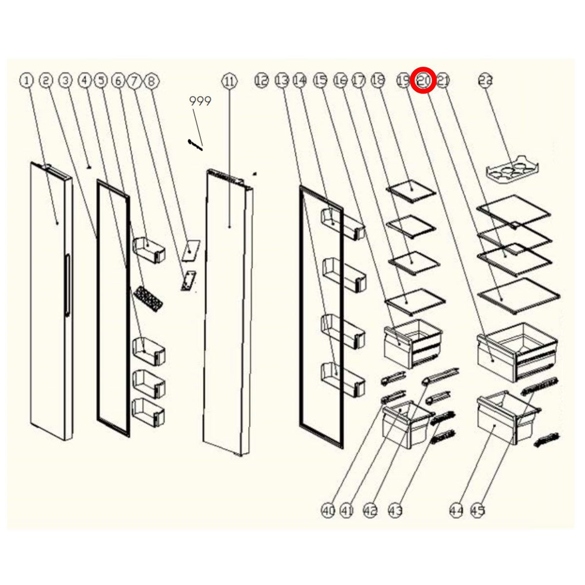Genuine Westinghouse Fridge Glass Shelf 4055774824