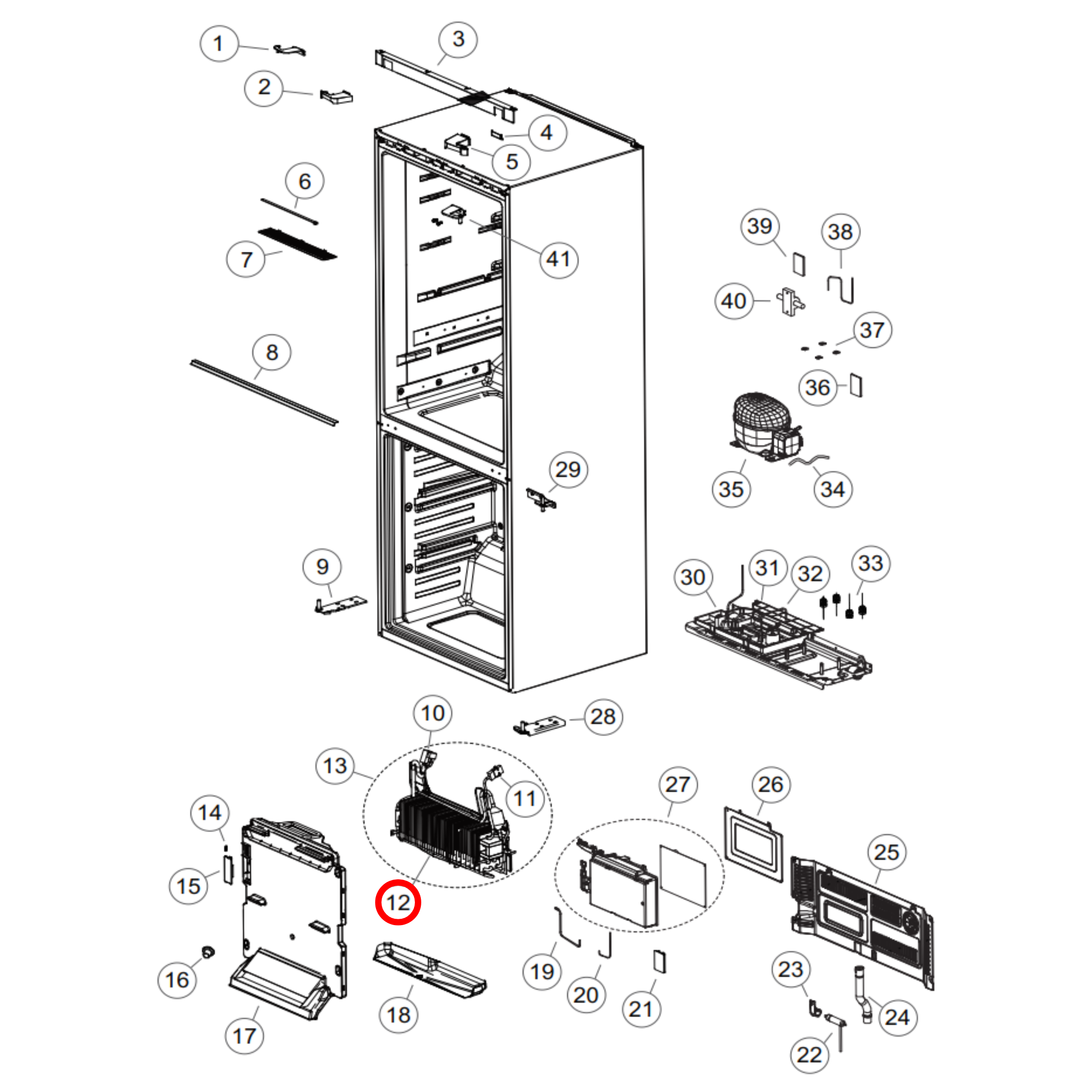 H0064001866 Haier Fridge Defrost Heater Element