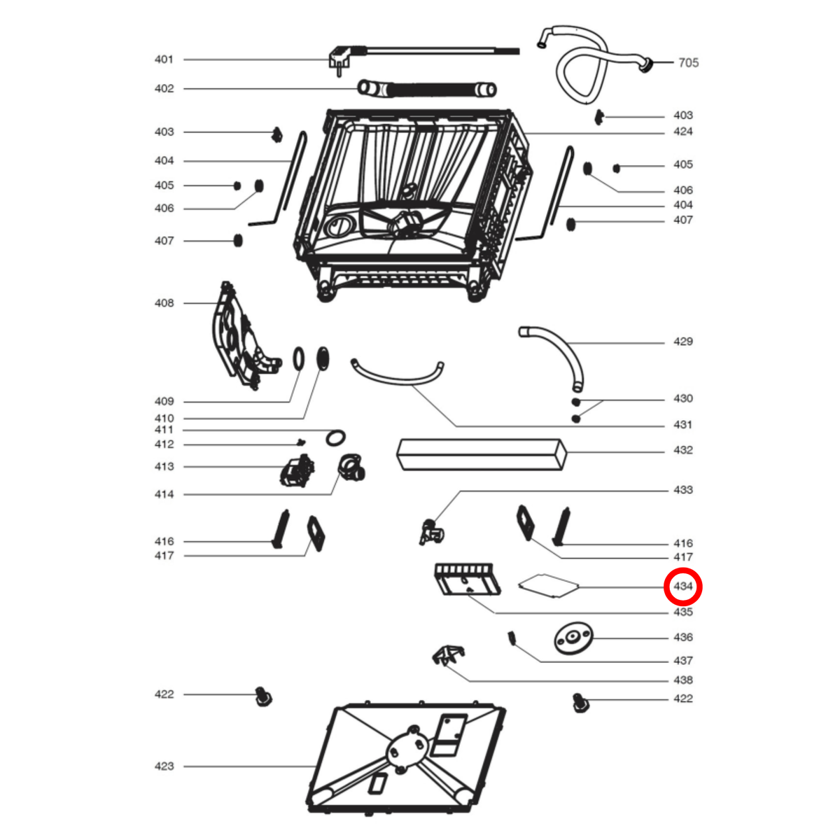 17176000A04655 Dishlex, Electrolux Dishwasher PCB Board