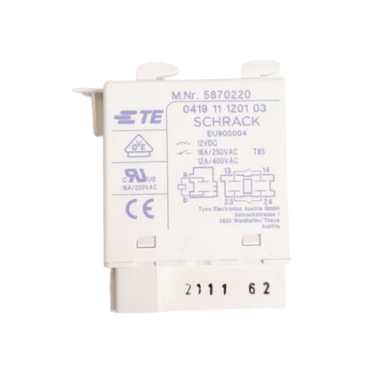 05870220 Miele Dishwasher, Dryer, Washing Machine Heater Relay
