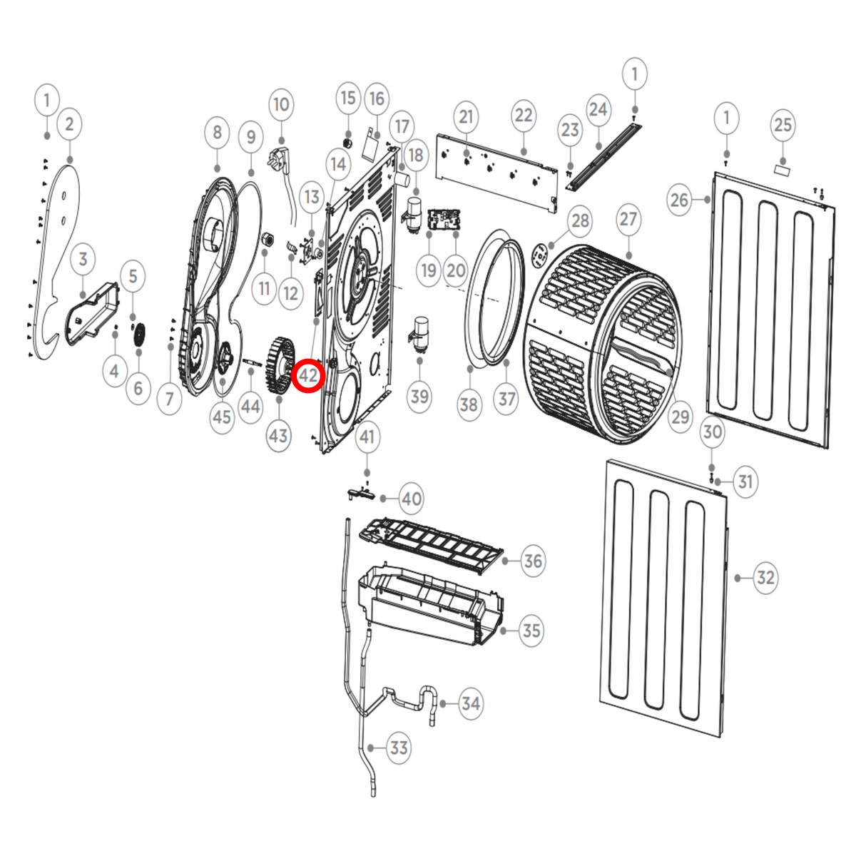 Genuine Fisher & Paykel Dryer Hose Support H0180200116