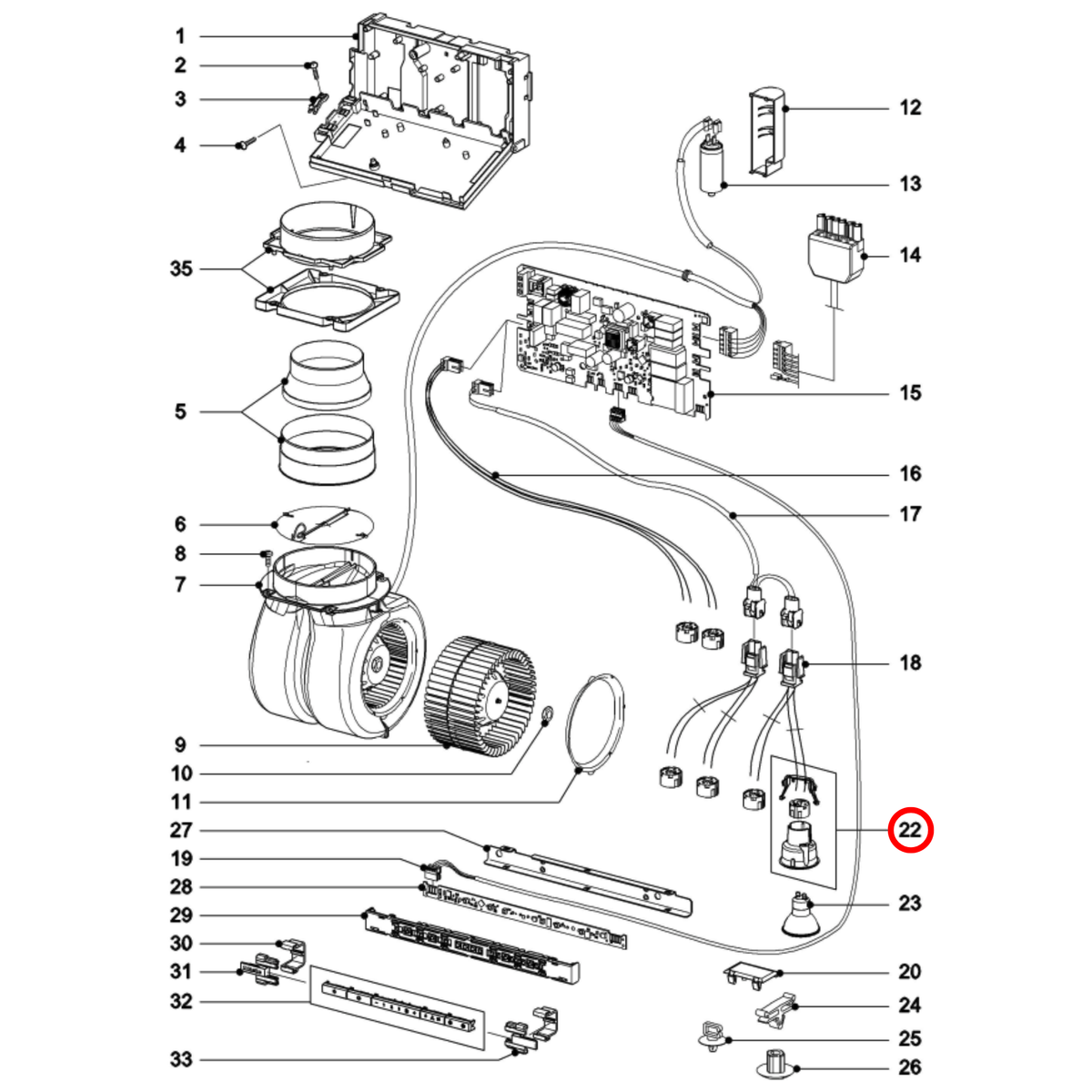 Genuine Miele Rangehood Lamp Holder 8652320
