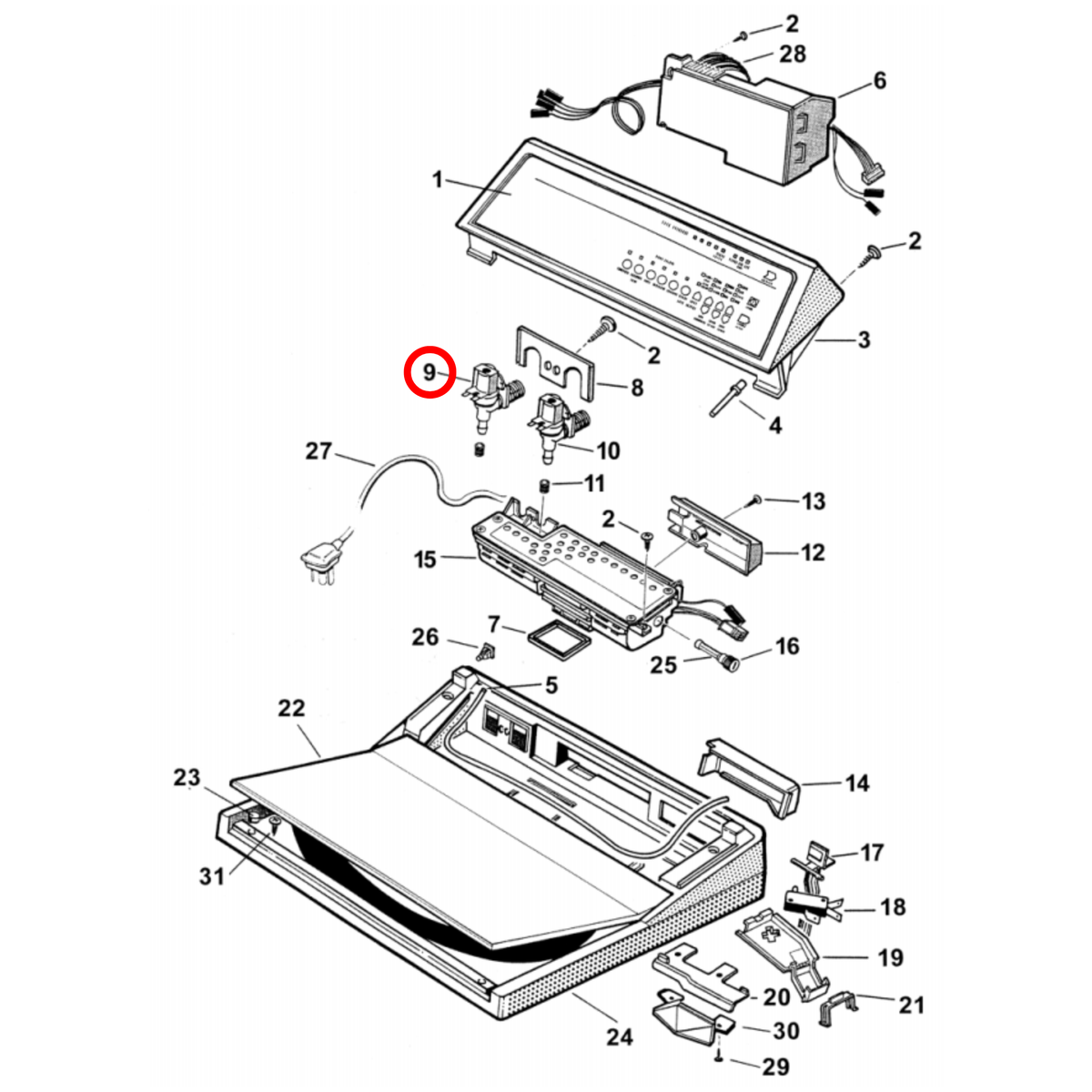 Parts diagram showing 426143P for Fisher & Paykel washing machine models