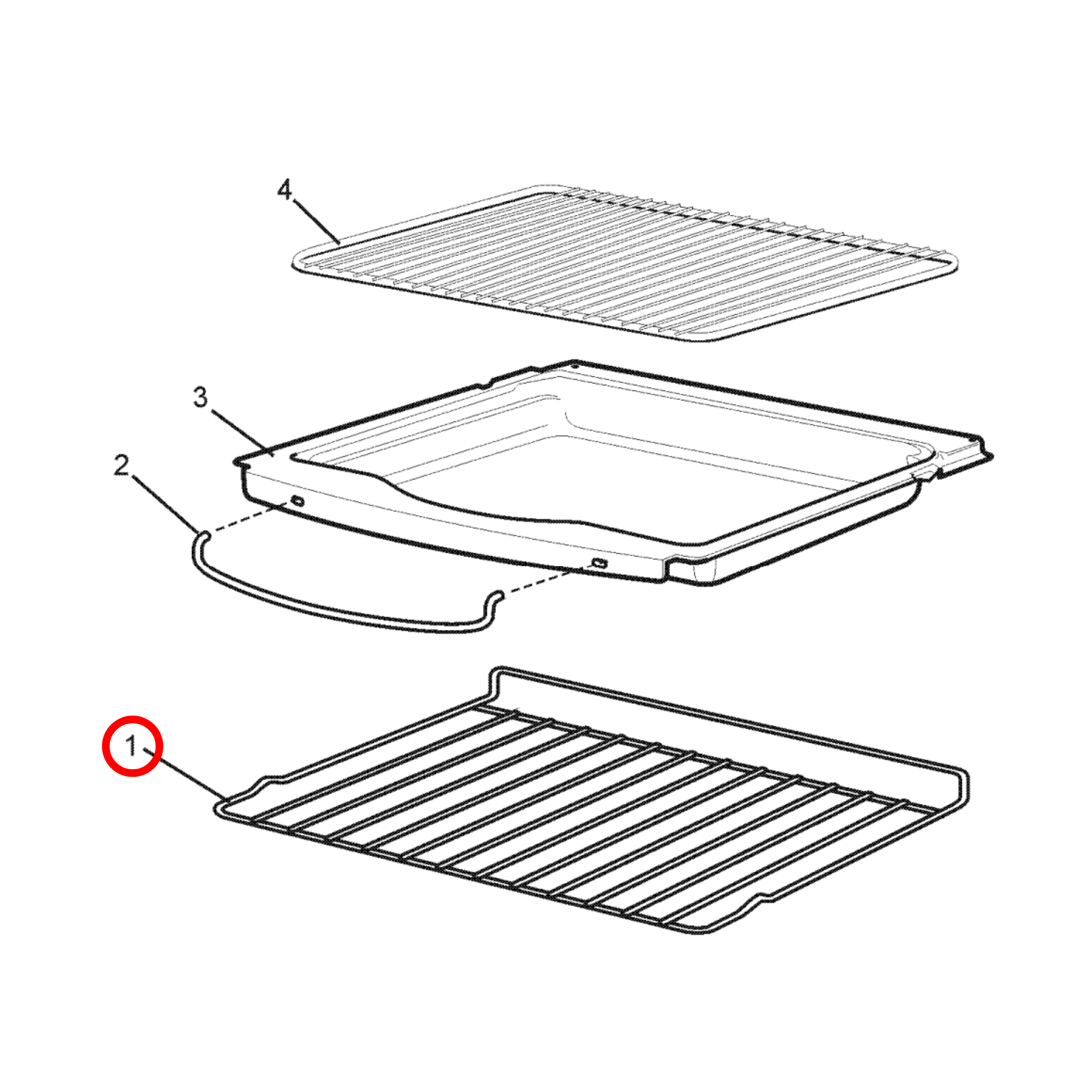 4055561528 Chef, Westinghouse Gas Oven Shelf - 0327001221