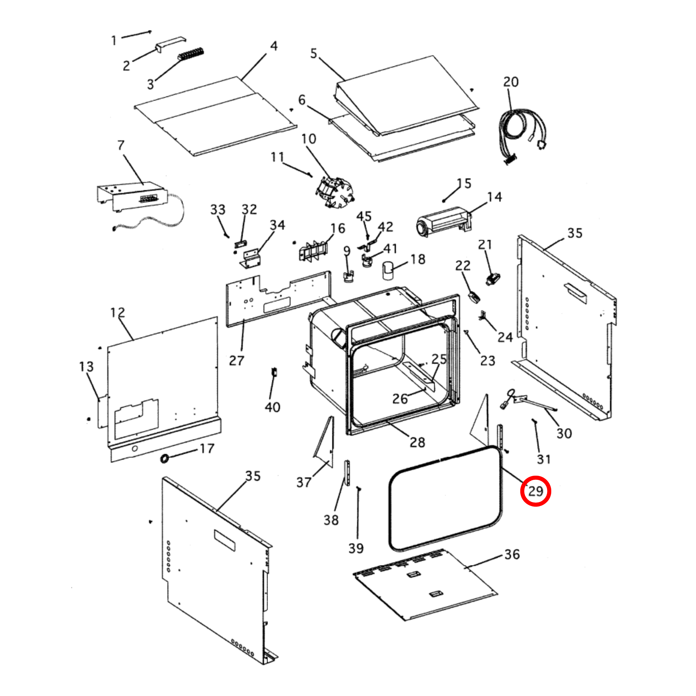 540640 Fisher & Paykel Oven Door Seal 1775MM - 447551