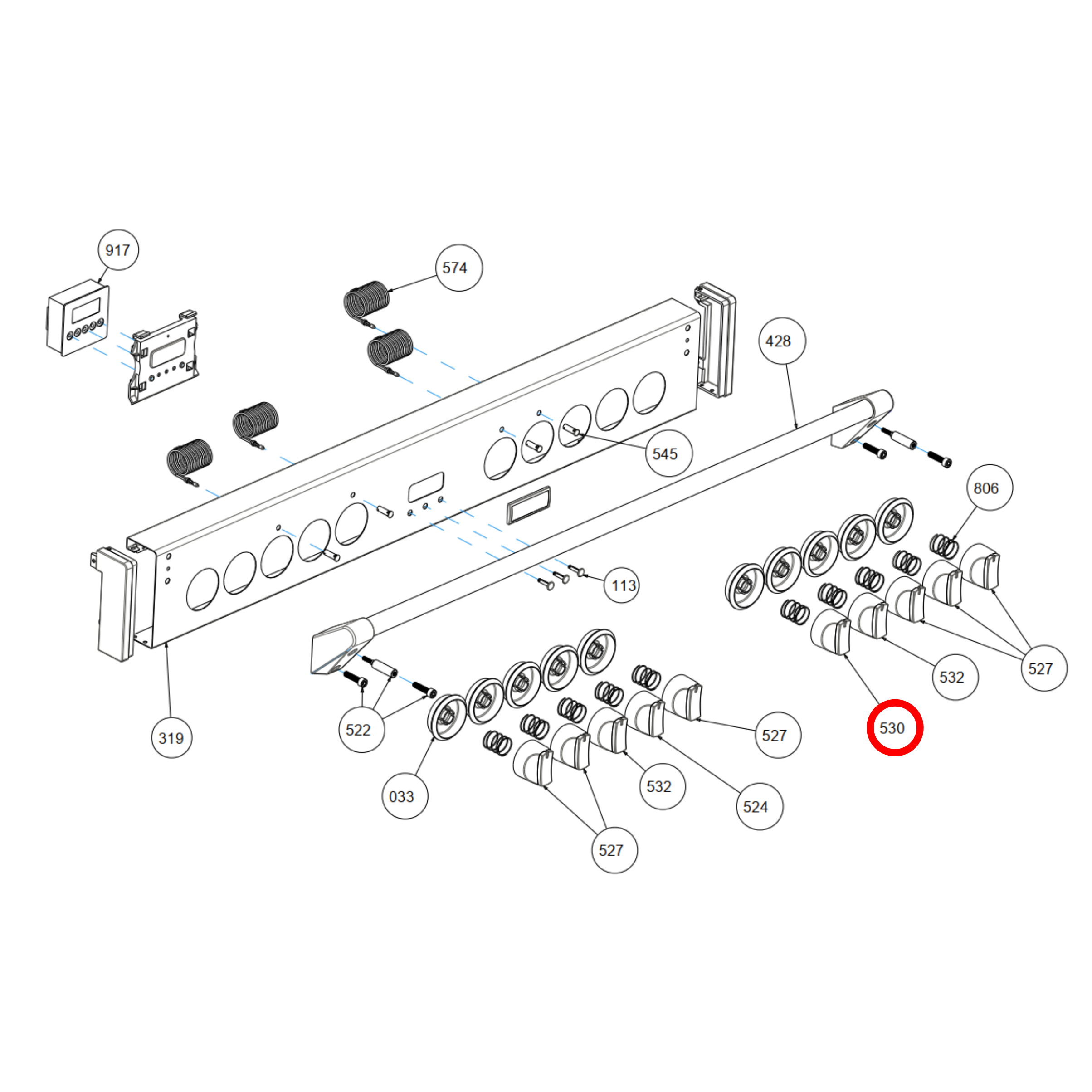 082585705 Belling Oven Grill Control Knob