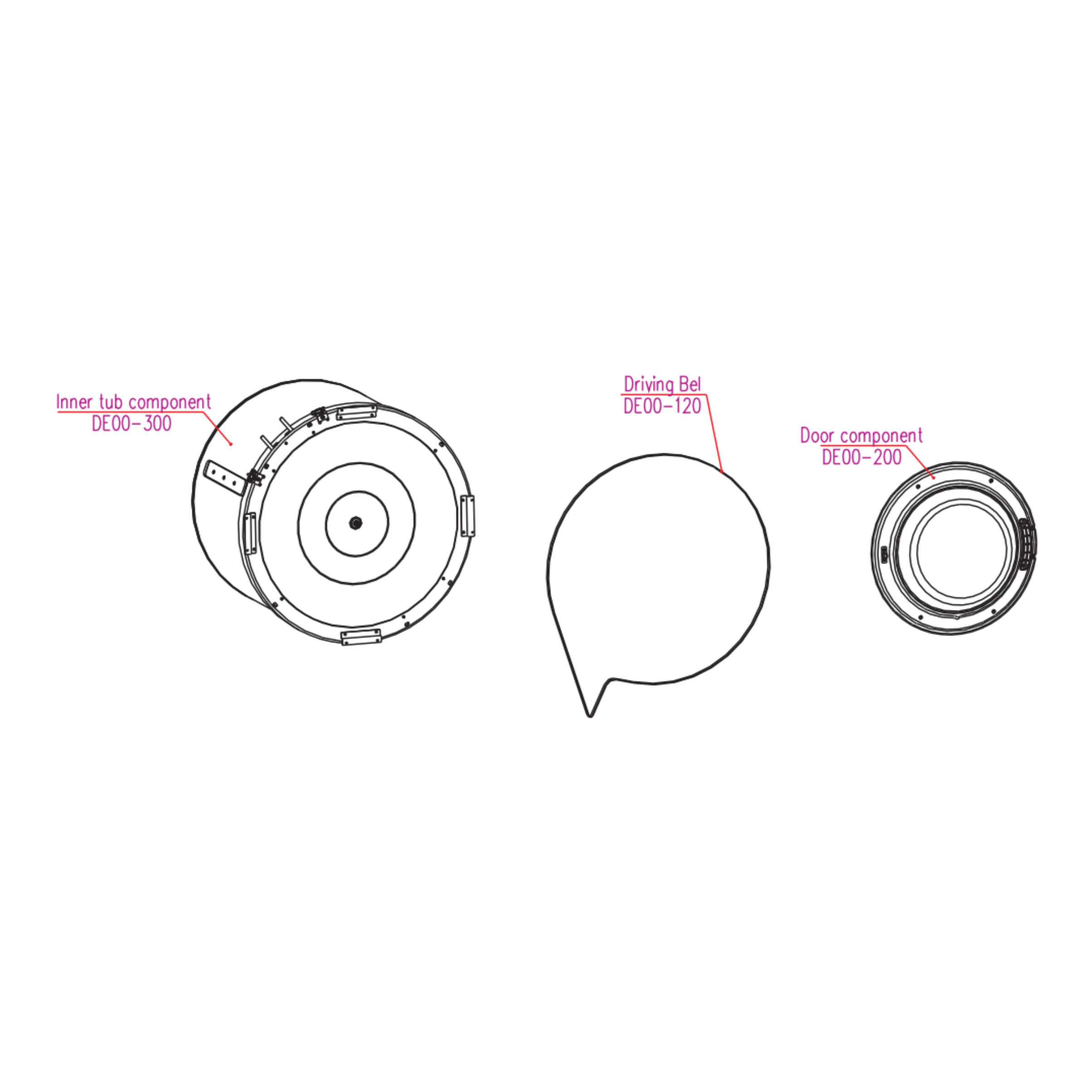 DE00-120 Baumatic, Euromaid Dryer Drive Belt 6PH1915 - 302701000061