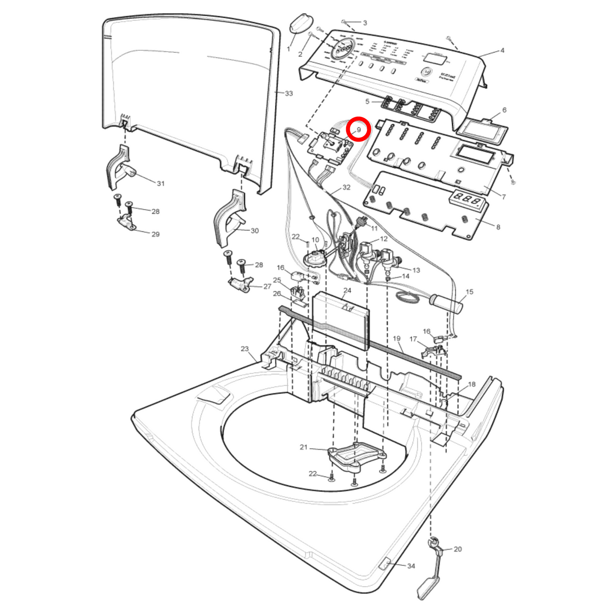 85801332001196 Simpson Top Load Washing Machine Main PCB - image 2