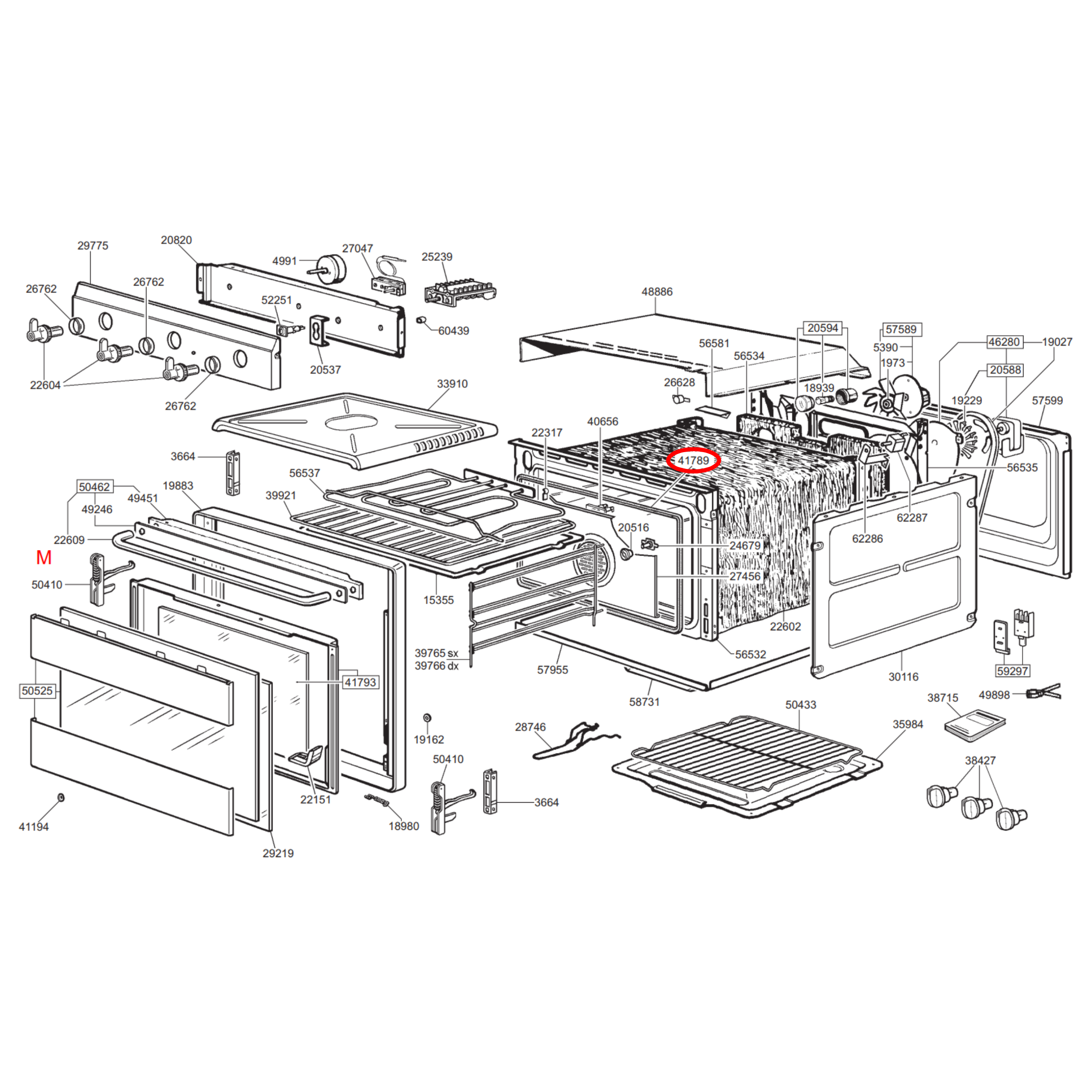 754130985 Smeg Oven Door Seal Thin Profile 600MM