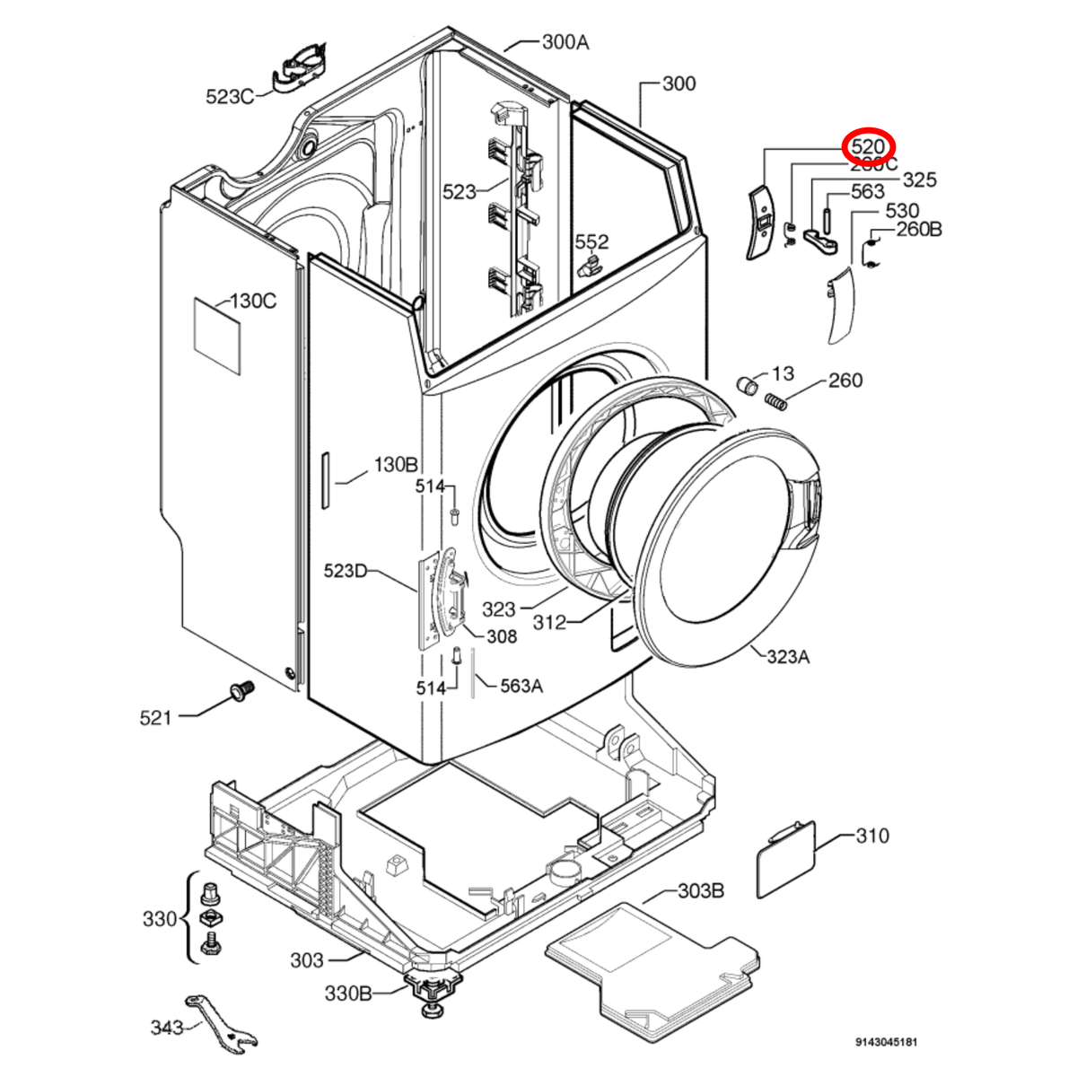 1321468009 Electrolux, Simpson Washing Machine Door Latch Catch - image 2