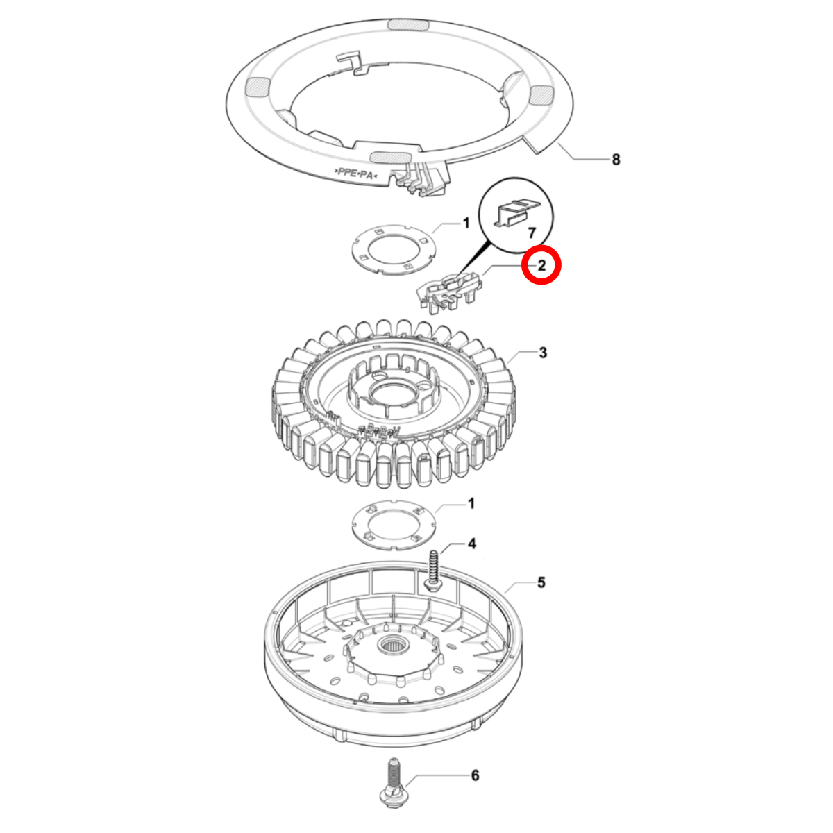424348P Fisher & Paykel Top Load Washing Machine Rotor Position Sensor - image 2