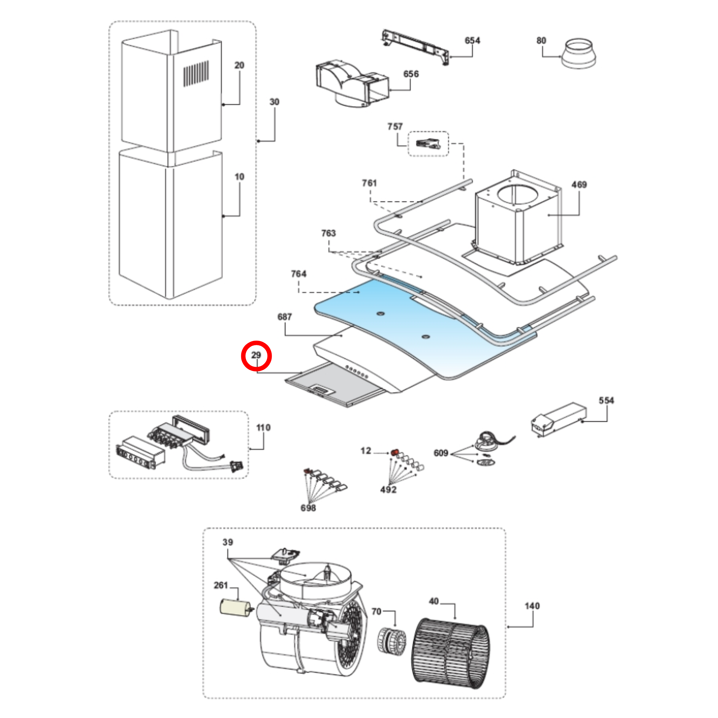 181471 Asko, Gorenje Rangehood Aluminium Filter