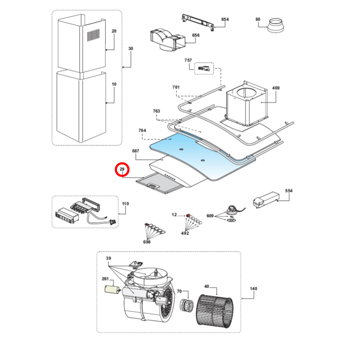 181471 Asko, Gorenje Rangehood Aluminium Filter - image 2