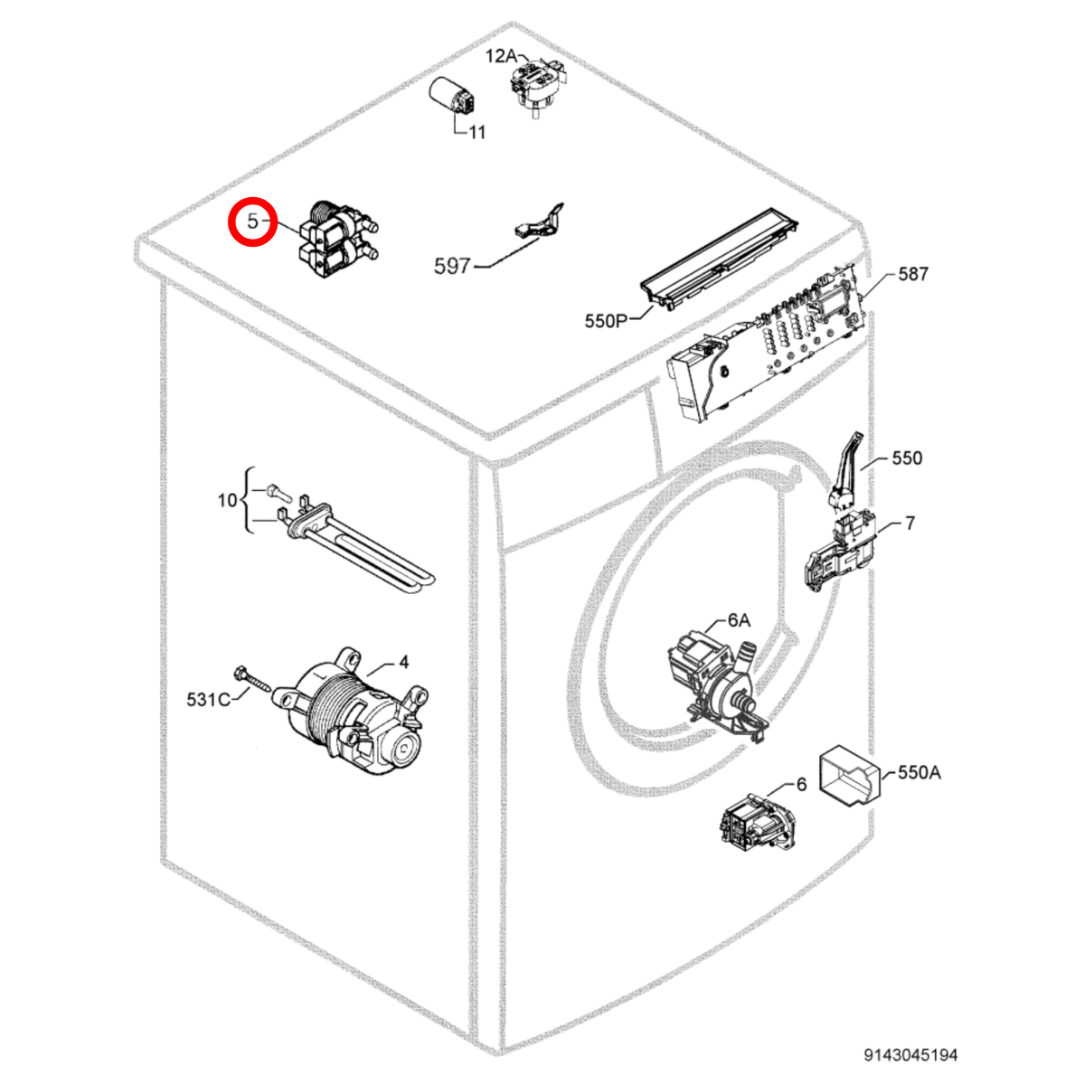 8581324416008 AEG, Electrolux Washing Machine Solenoid Inlet Valve - 1324416120