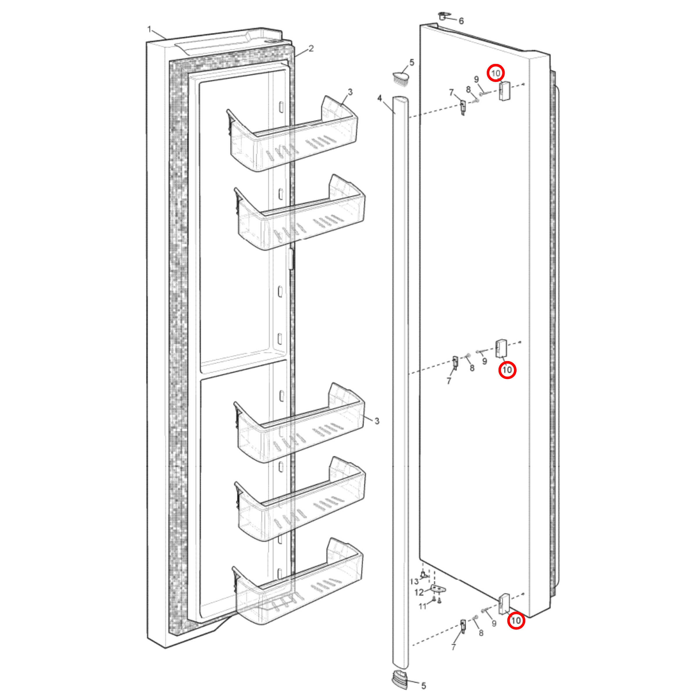 4055595427 Westinghouse Fridge Pedestal Pack Of 3 - 1450206K