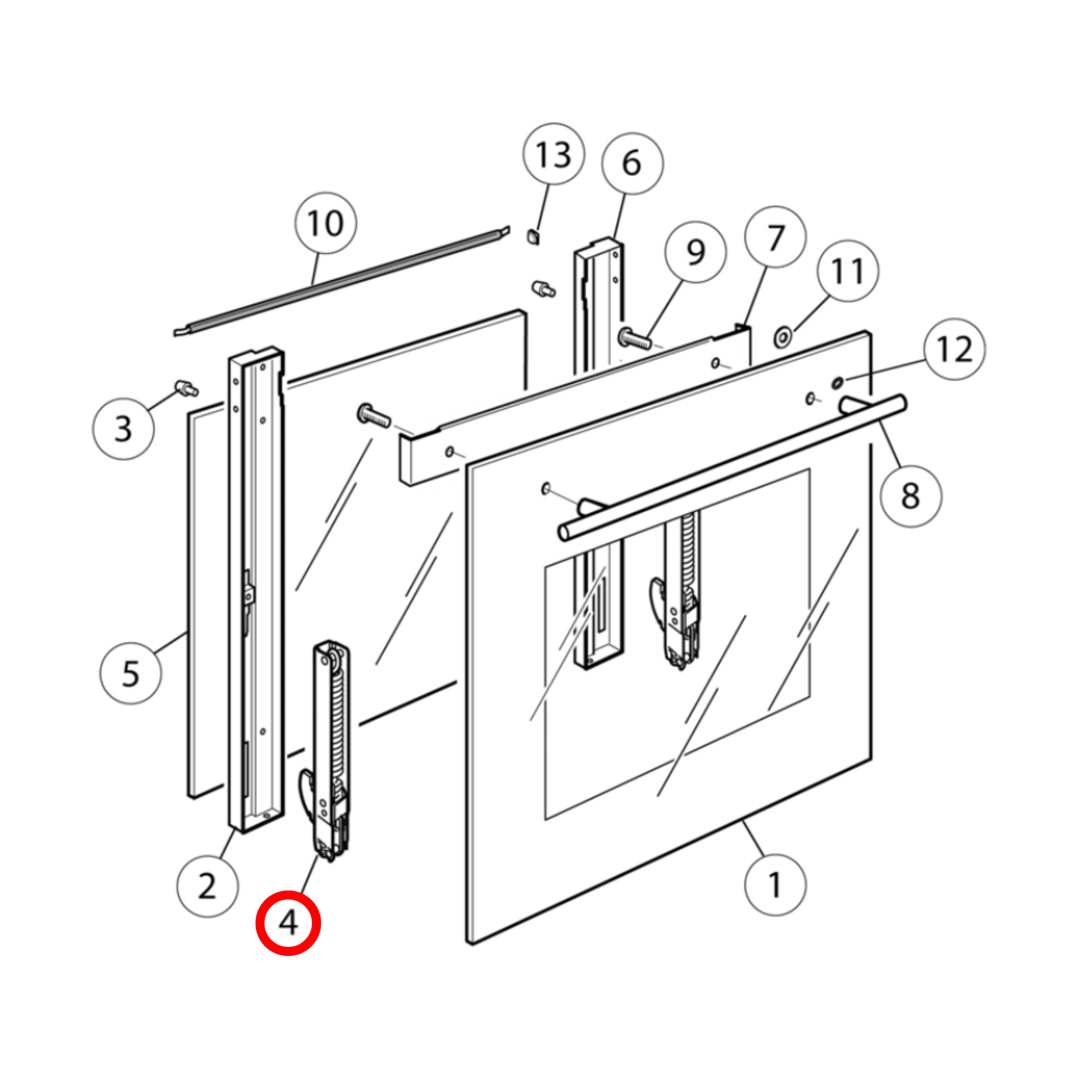 574528 Delonghi, Fisher & Paykel Oven Door Hinges Pair - 063107
