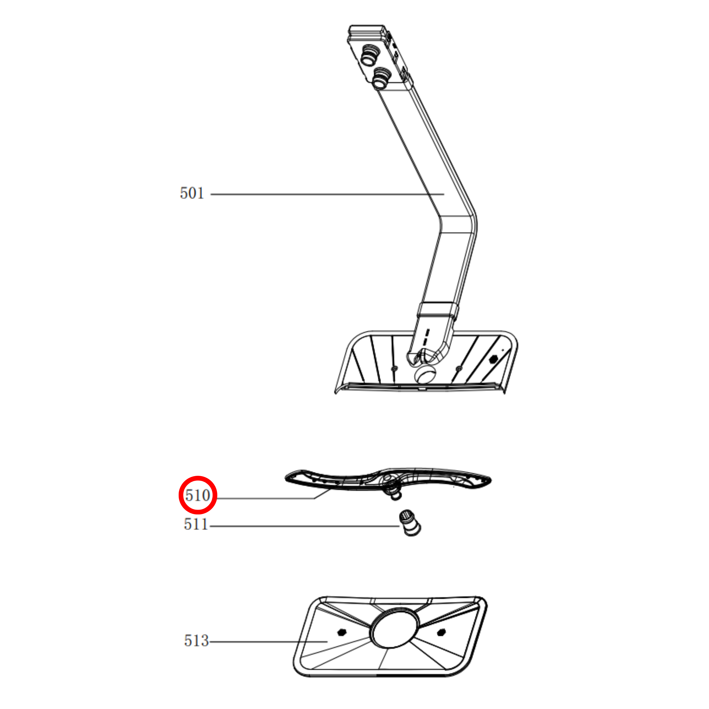 12176000009161 Omega, Technika Dishwasher Lower Spray Arm - DAU1591159