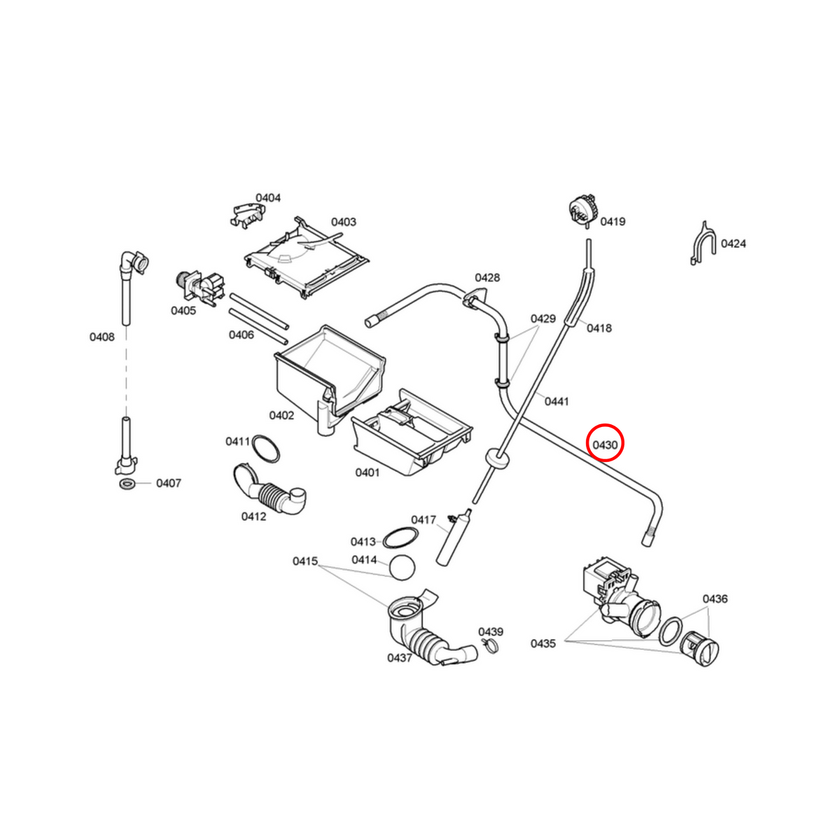 00354124 Bosch Washing Machine Drain Hose - image 2