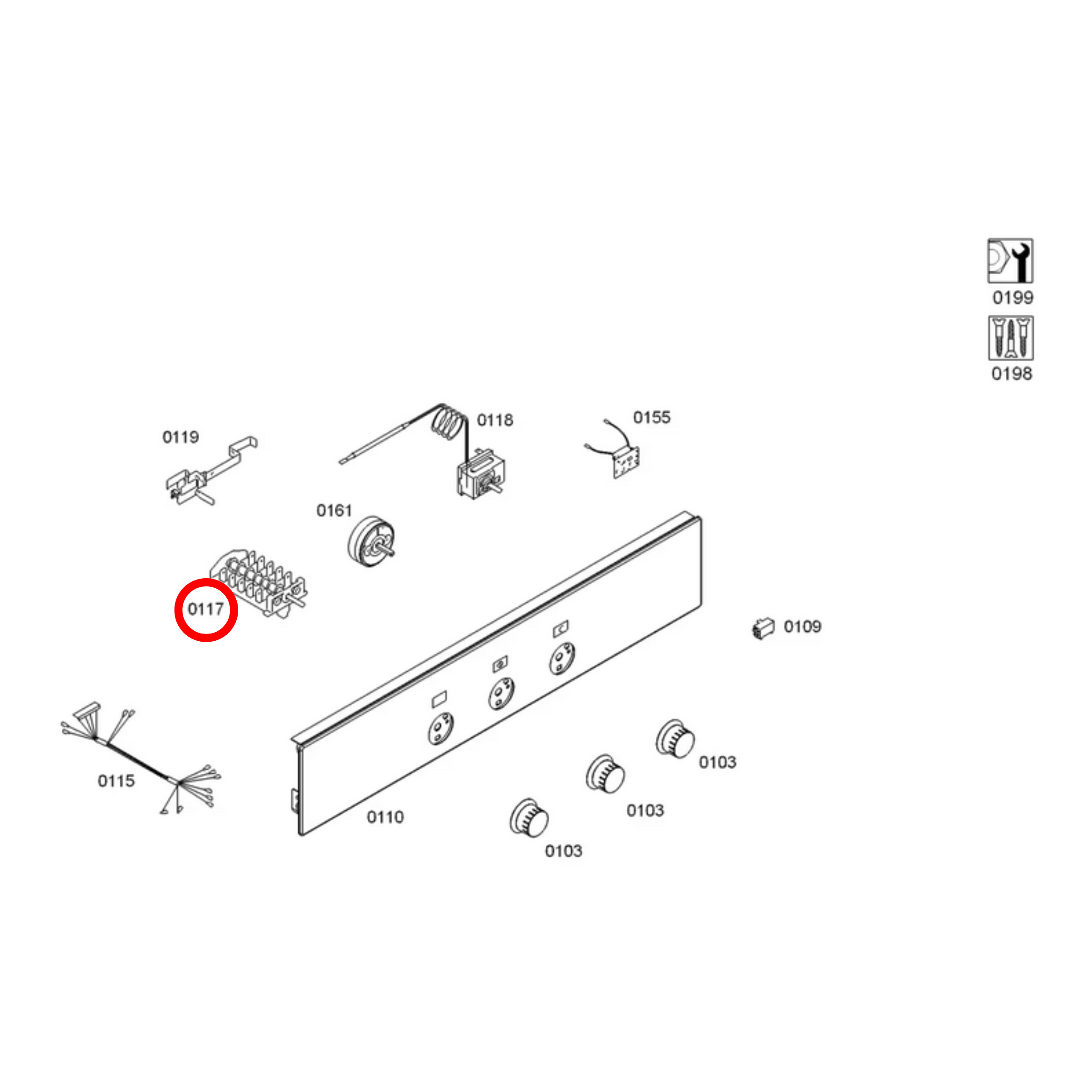 00615215 Bosch Oven Selector Switch