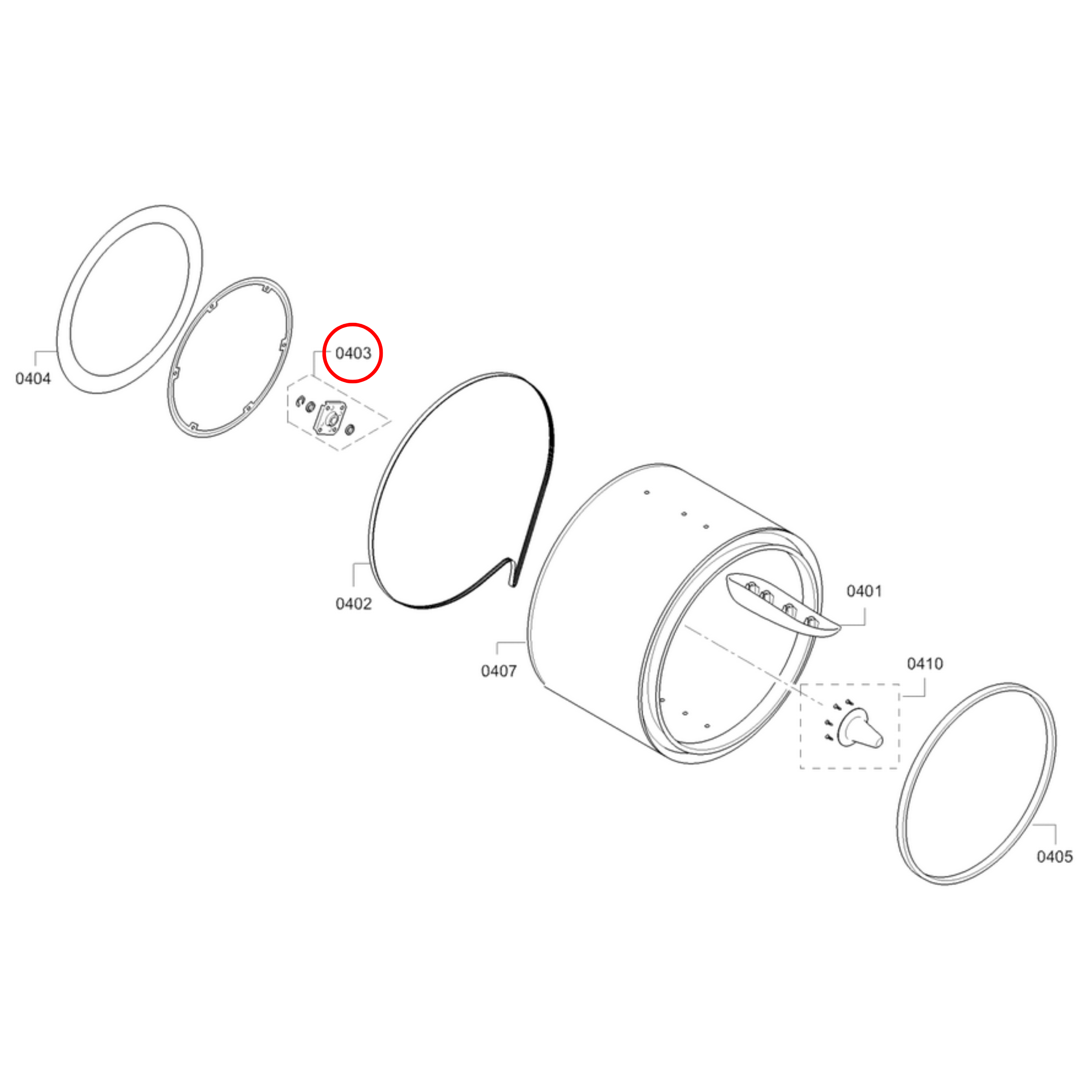 00618931 Bosch Dryer Bearing Complete - 00616614