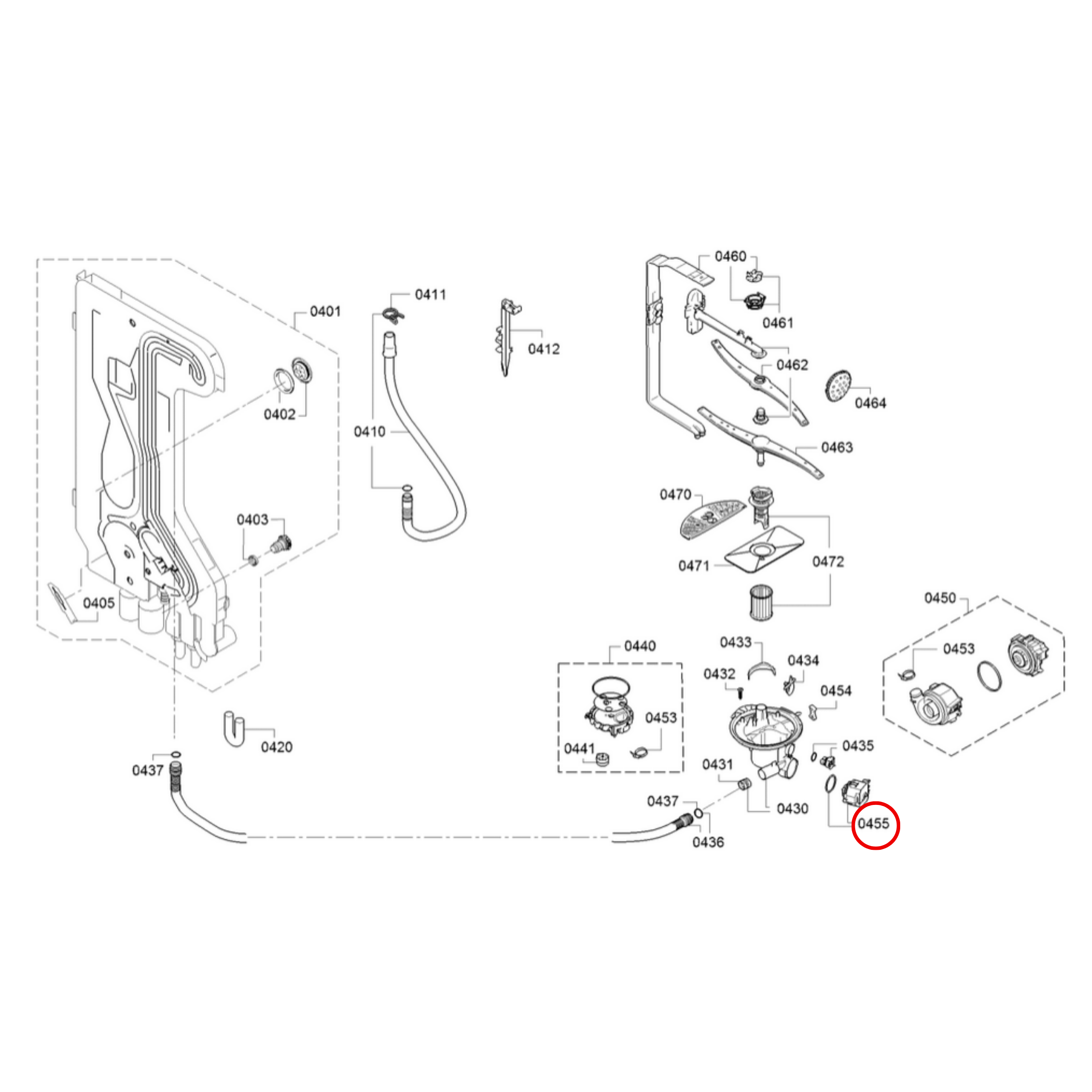 00631200 Bosh, Neff, Siemens Dishwasher Drain Pump