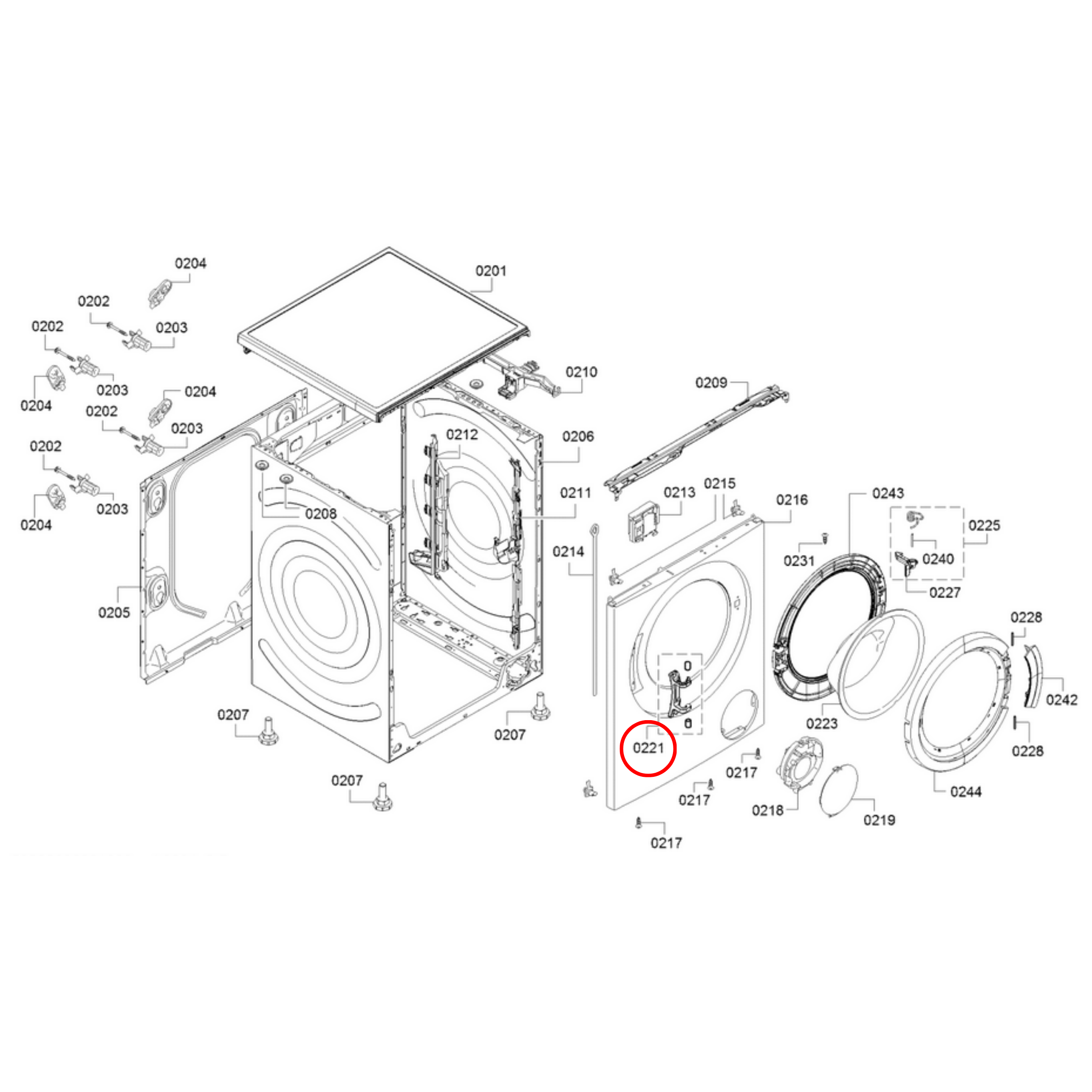 00633305 Bosch Washing Machine Door Hinge