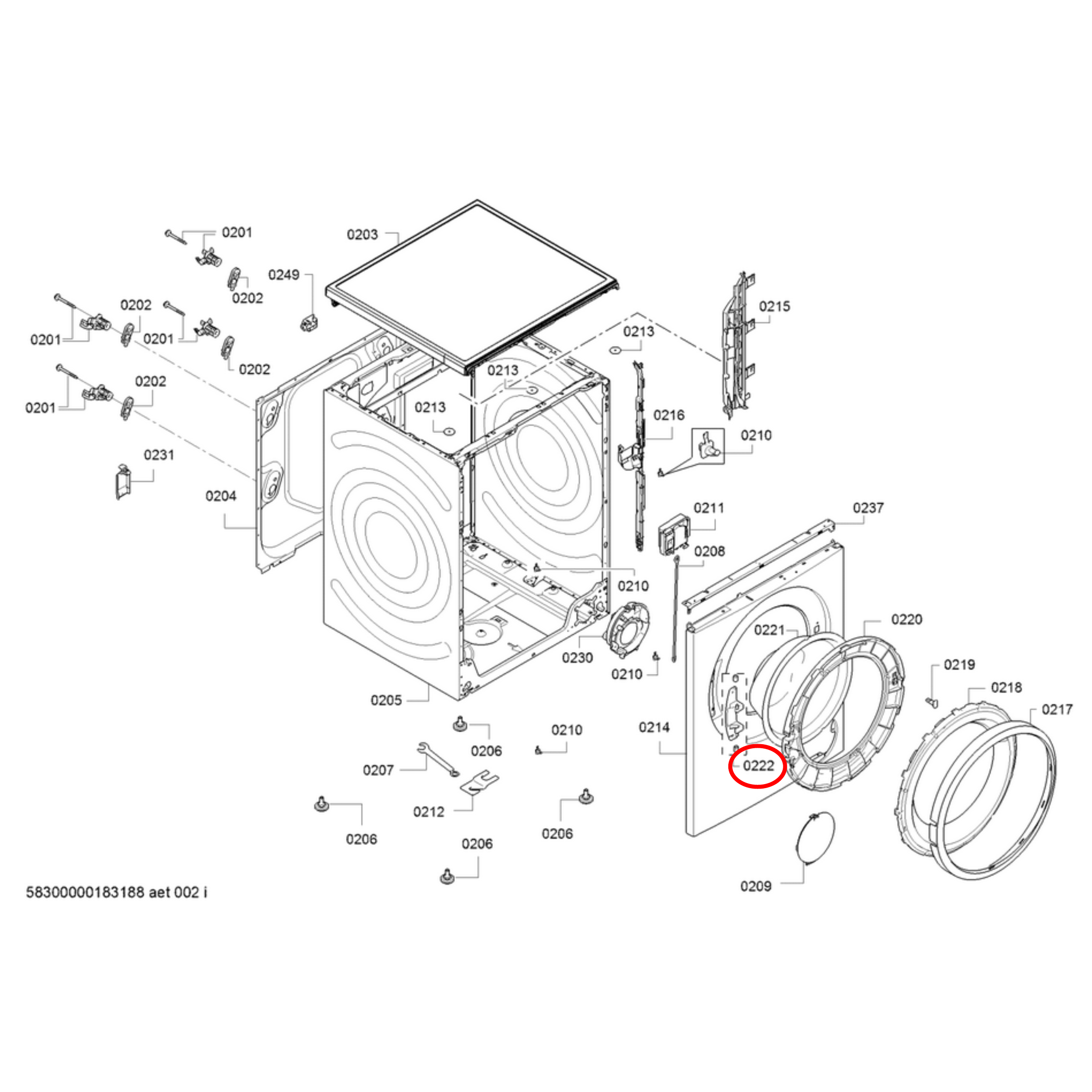 00634198 Bosch Front Load Washing Machine Door Hinge