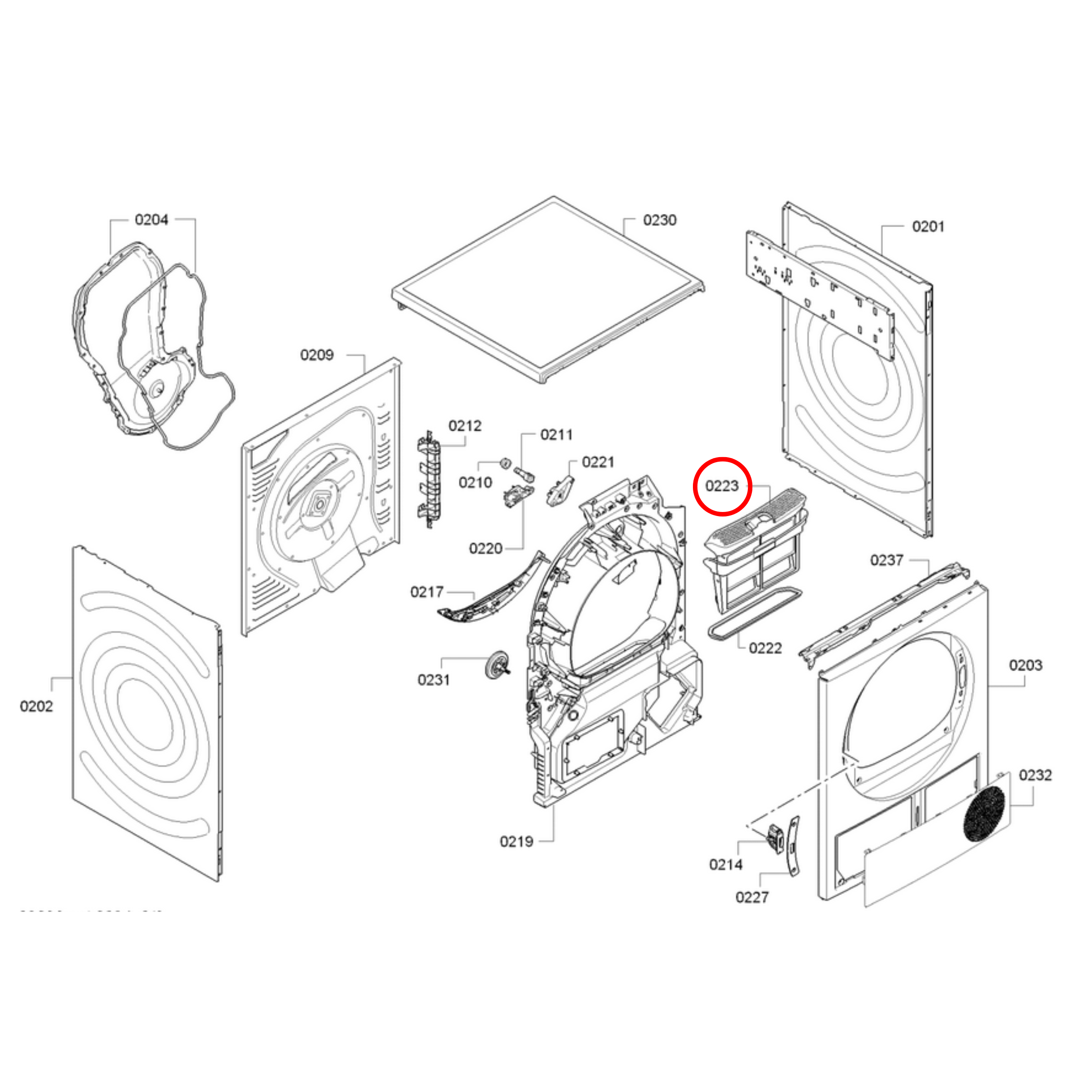 00656033 Bosch Dryer Double Fluff Filter