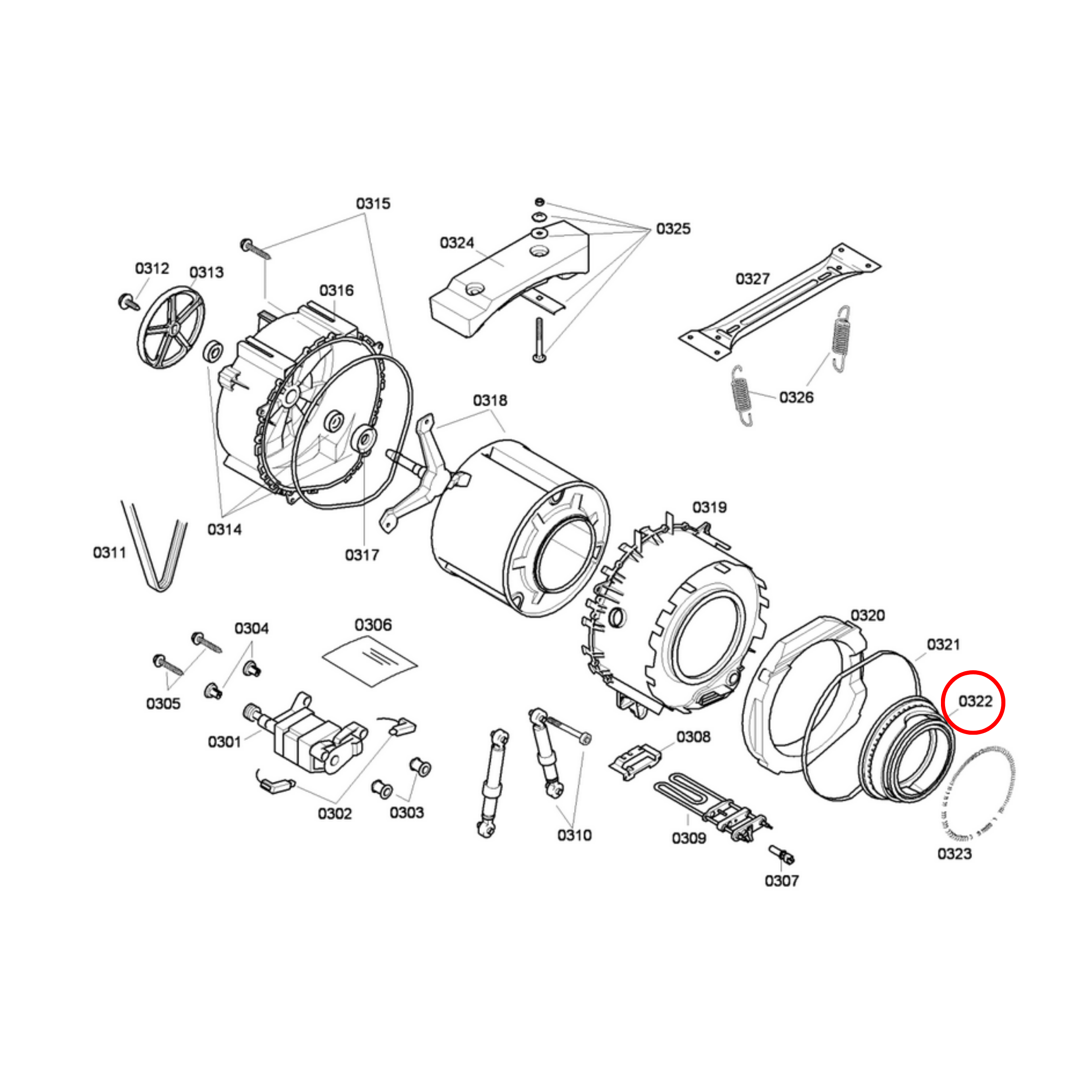 00361127 Bosch Washing Machine Door Seal - 00706276