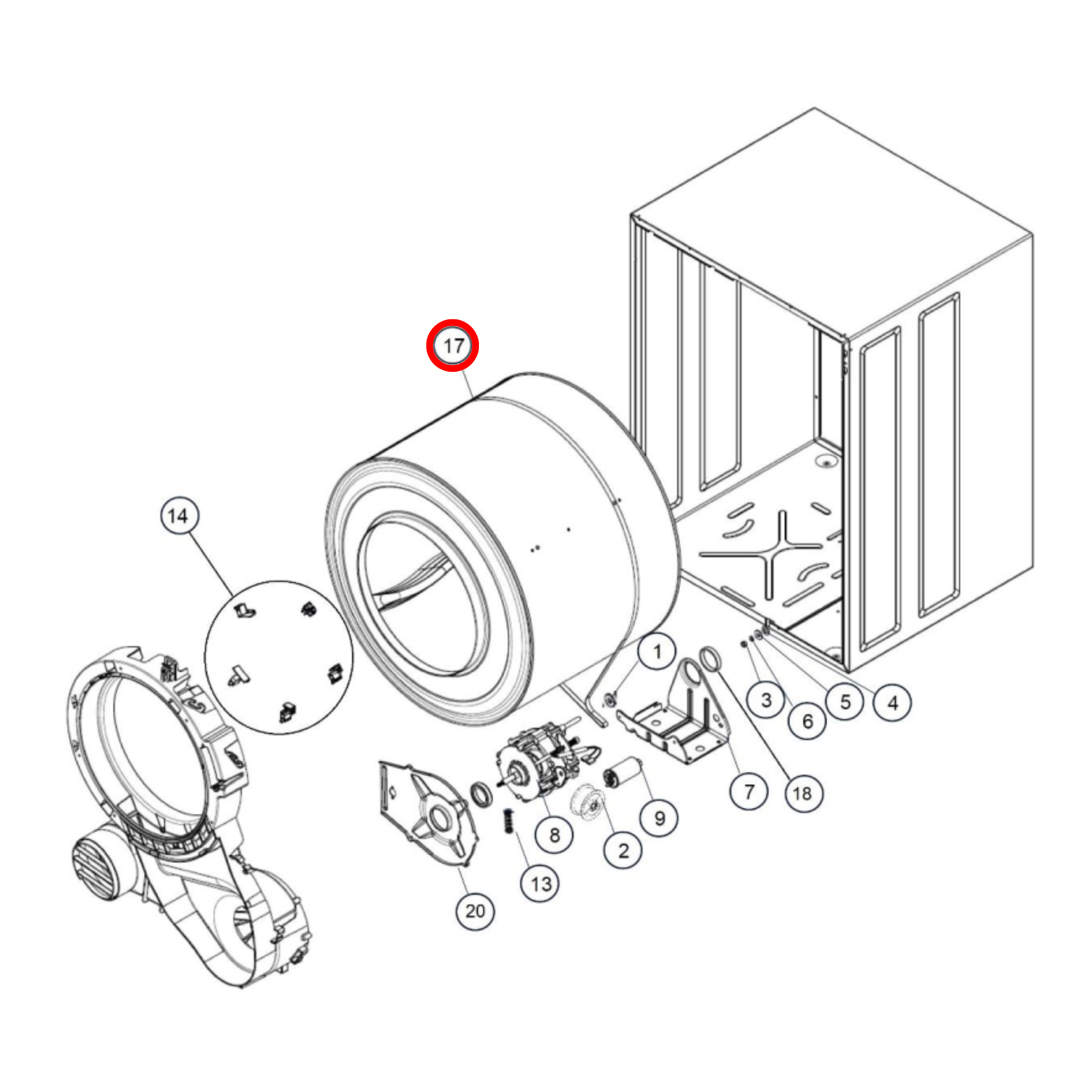 8581333302009 Electrolux, Simpson, Westinghouse Dryer Drum Drive Belt 7PH1930 - B050, 0198300011