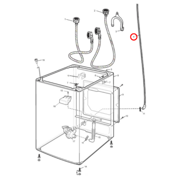0571277083 Electrolux, Simpson, Westinghouse Washing Machine Drain Hose - image 2
