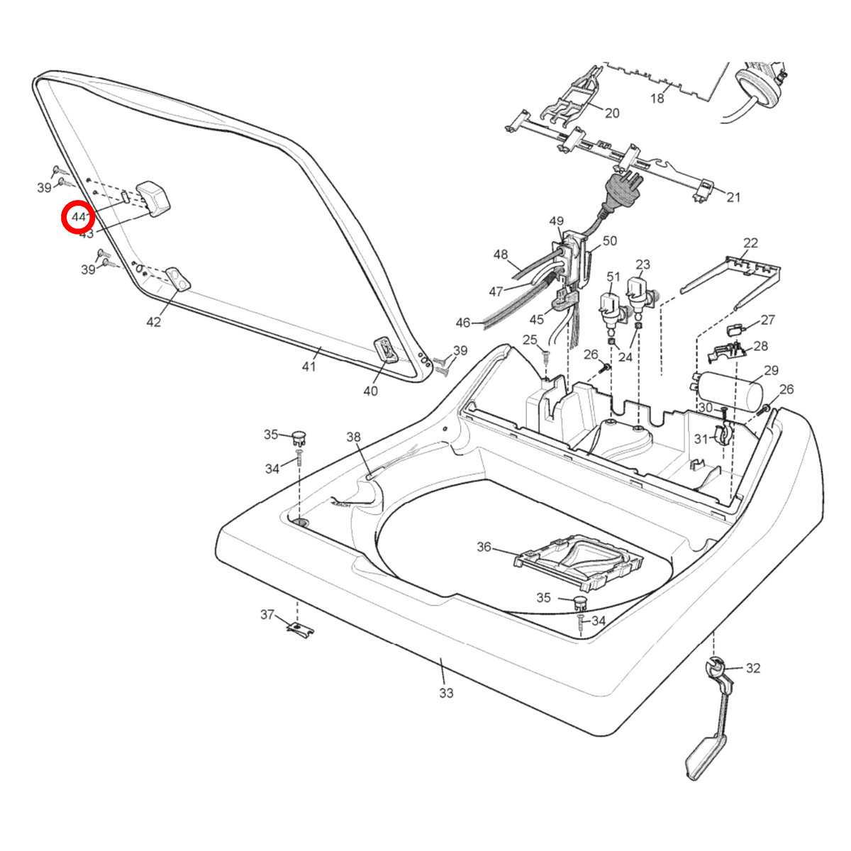 4055946398 Simpson Washing Machine Lid Magnet - image 2