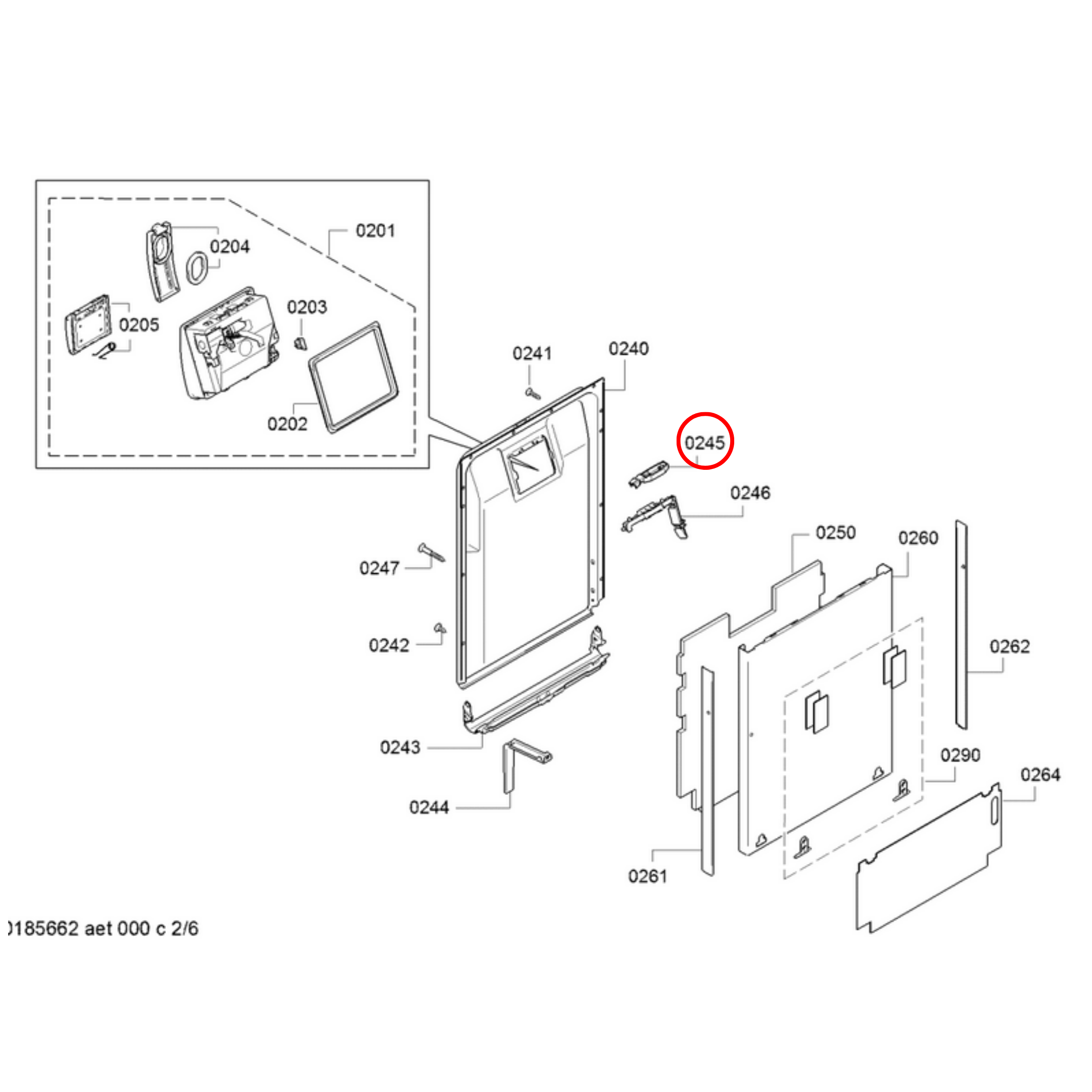 10015609 Bosch Dishwasher Door Sensor - 00629579