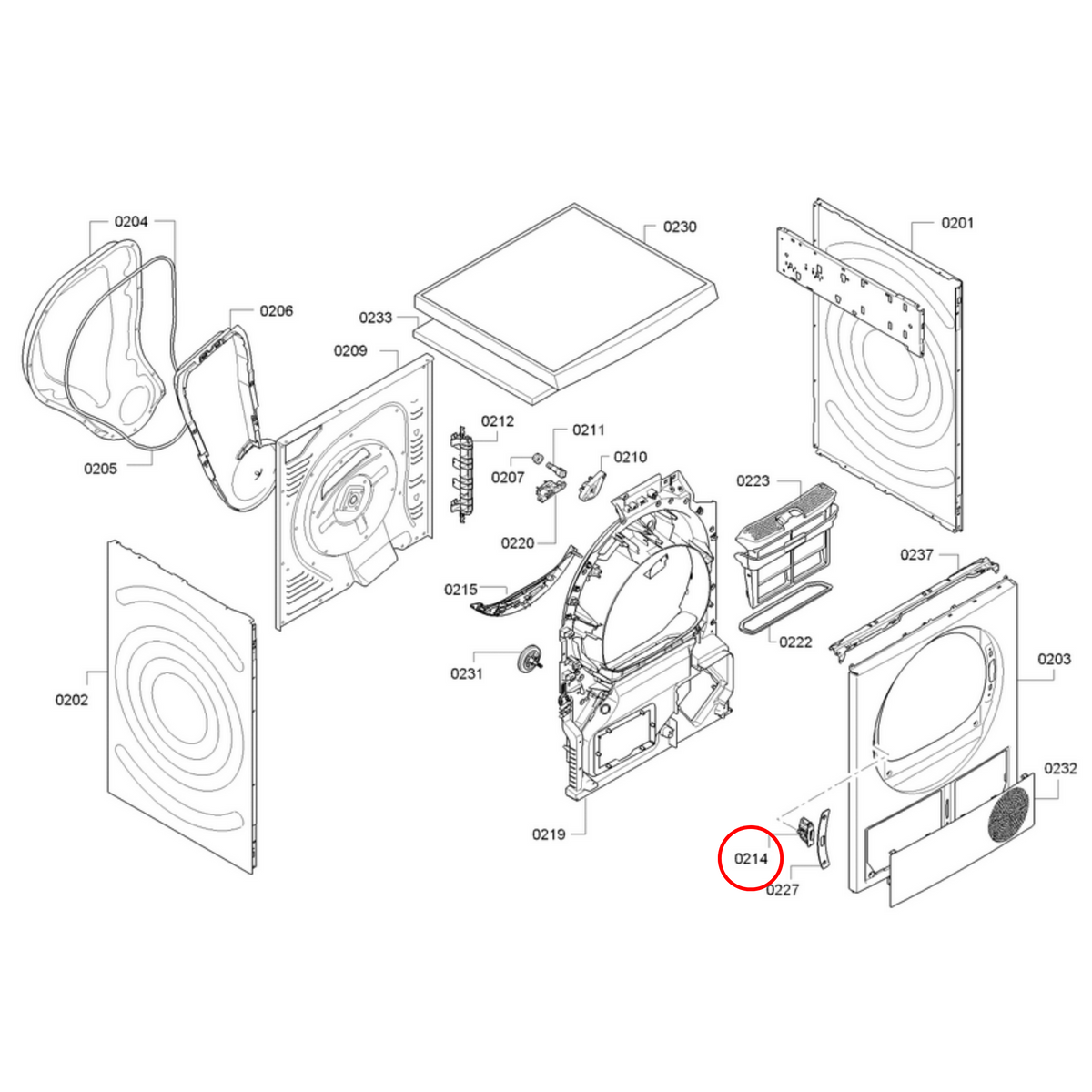 Genuine Bosch Dryer Door Lock 10022250 - view 4