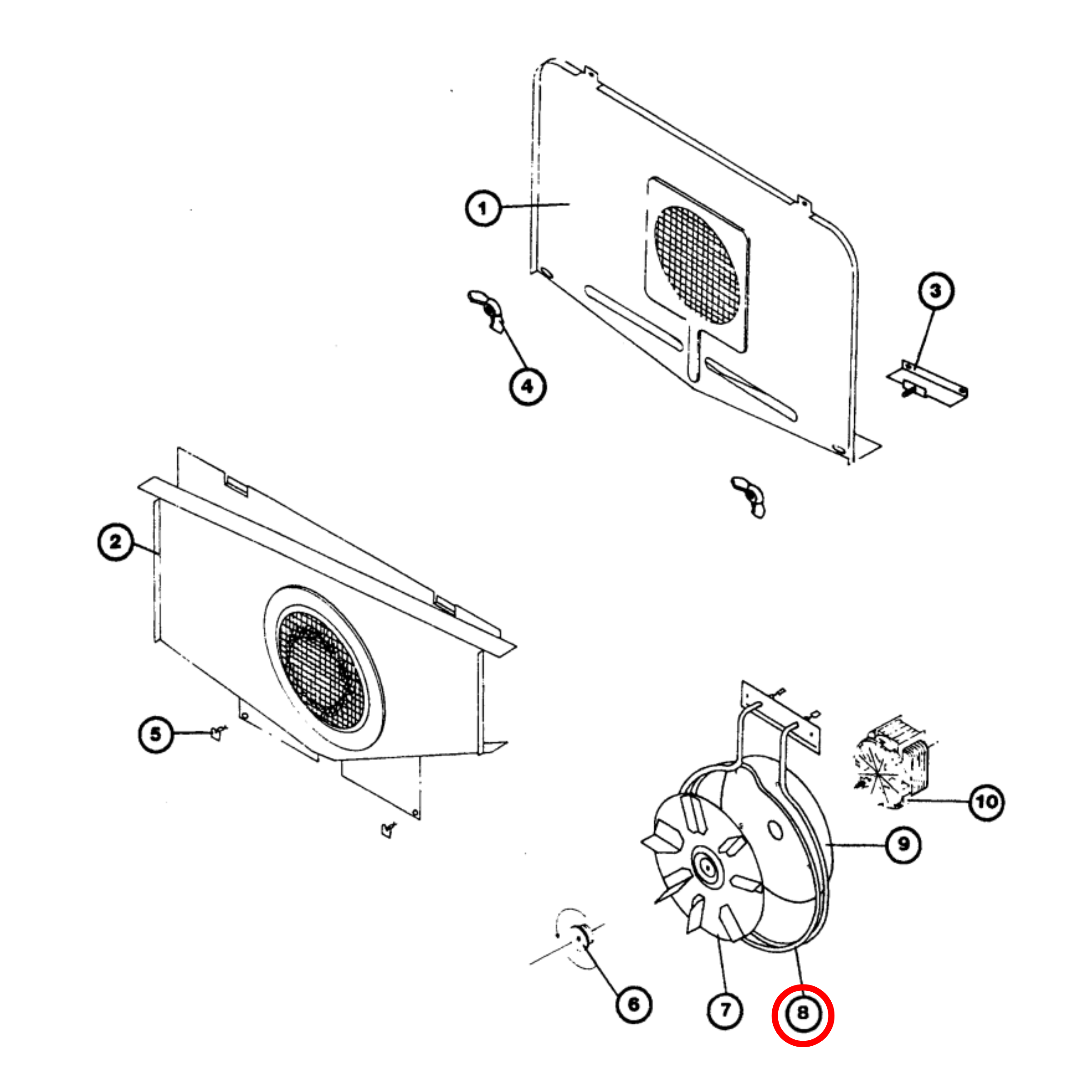 1170000136 Blanco, Chef, ILVE, Technika Oven Fan Forced Element 2400W 1976, 1760014650 - 36758