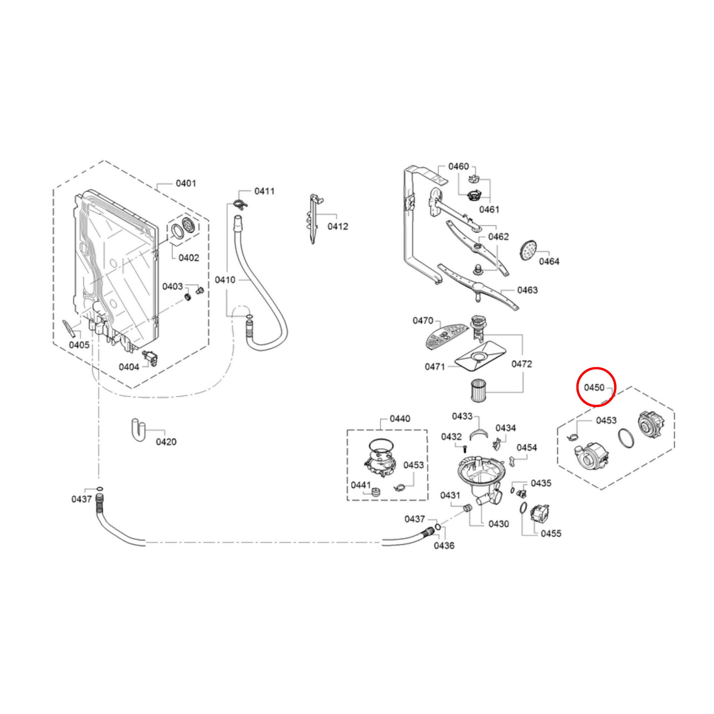 12014980 Bosch, Siemens Dishwasher Heat Pump