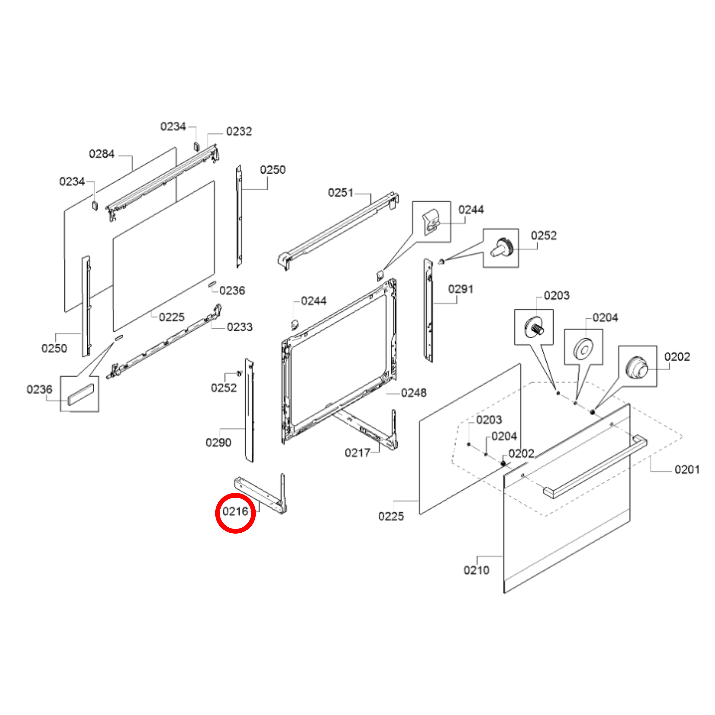 12028517 Bosch, Siemens Oven Door Hinge - 12017457