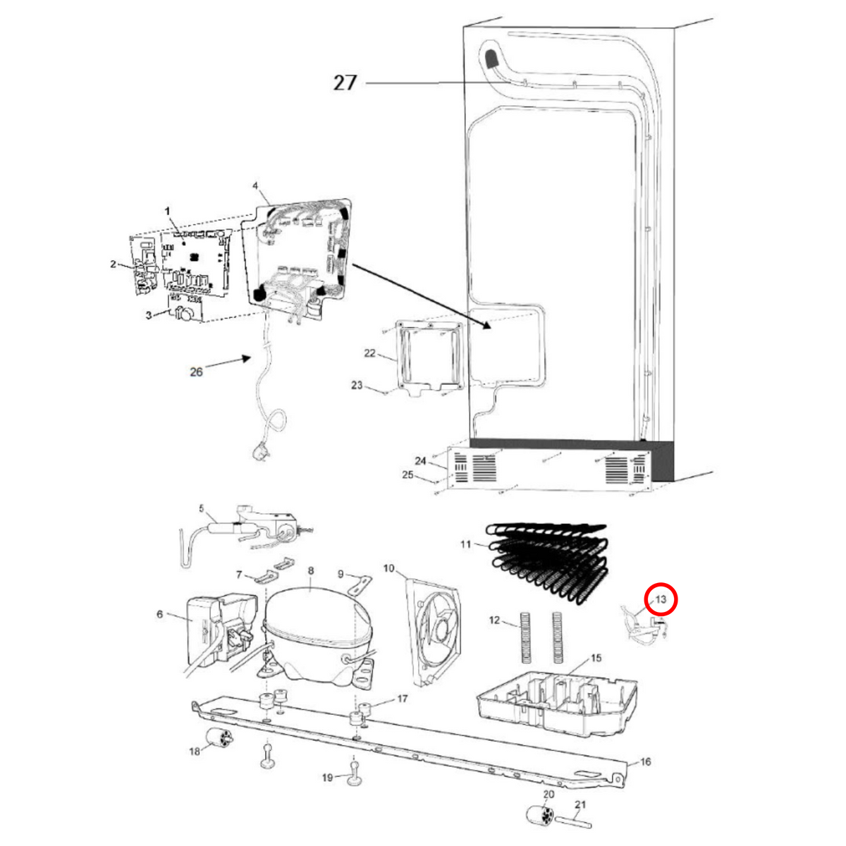 Genuine Electrolux Fridge Water Valve 140069266108 - view 3