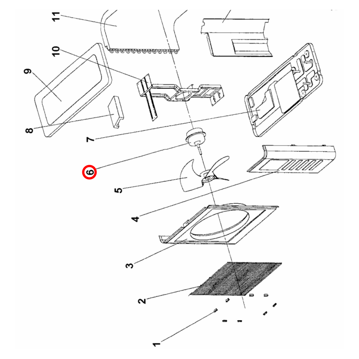 Parts diagram showing 22400416438 for Kelvinator appliance models