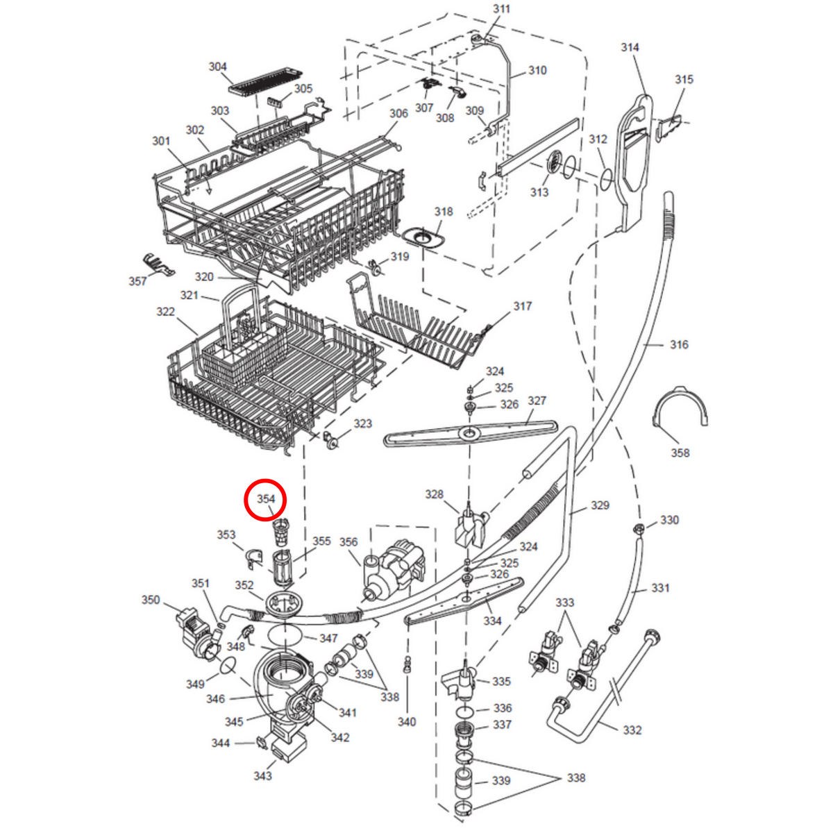 247822 Asko Dishwasher Filter Basket Strainer - image 3