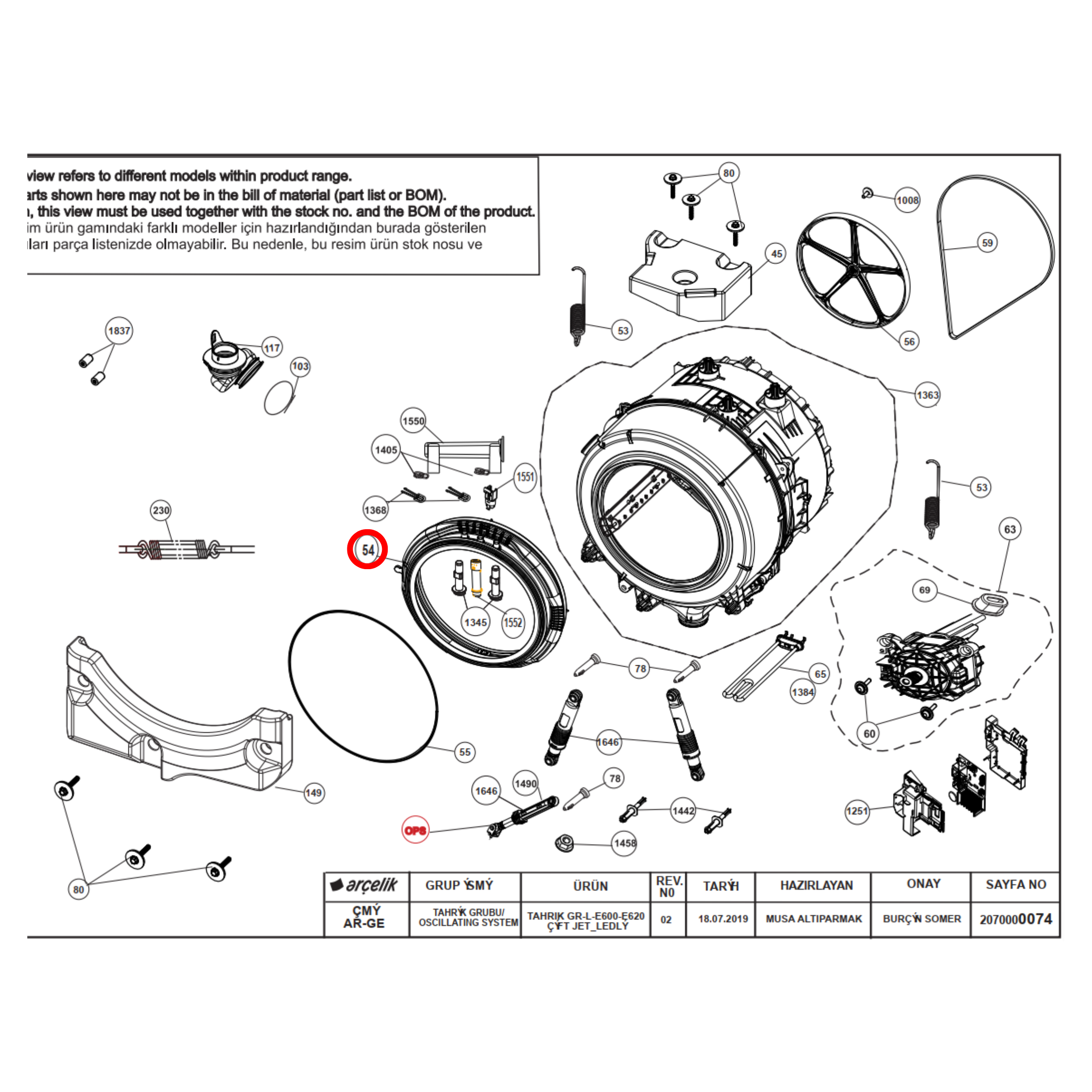 2827084900 Beko Washing Machine Door Seal - 2827087100