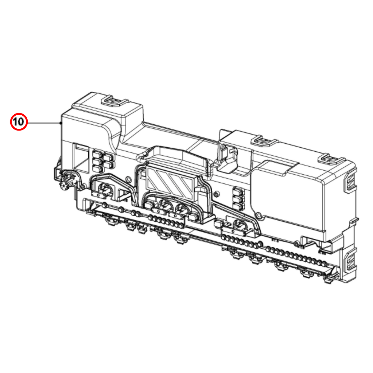 Parts diagram showing 09925654 for Miele dishwasher models