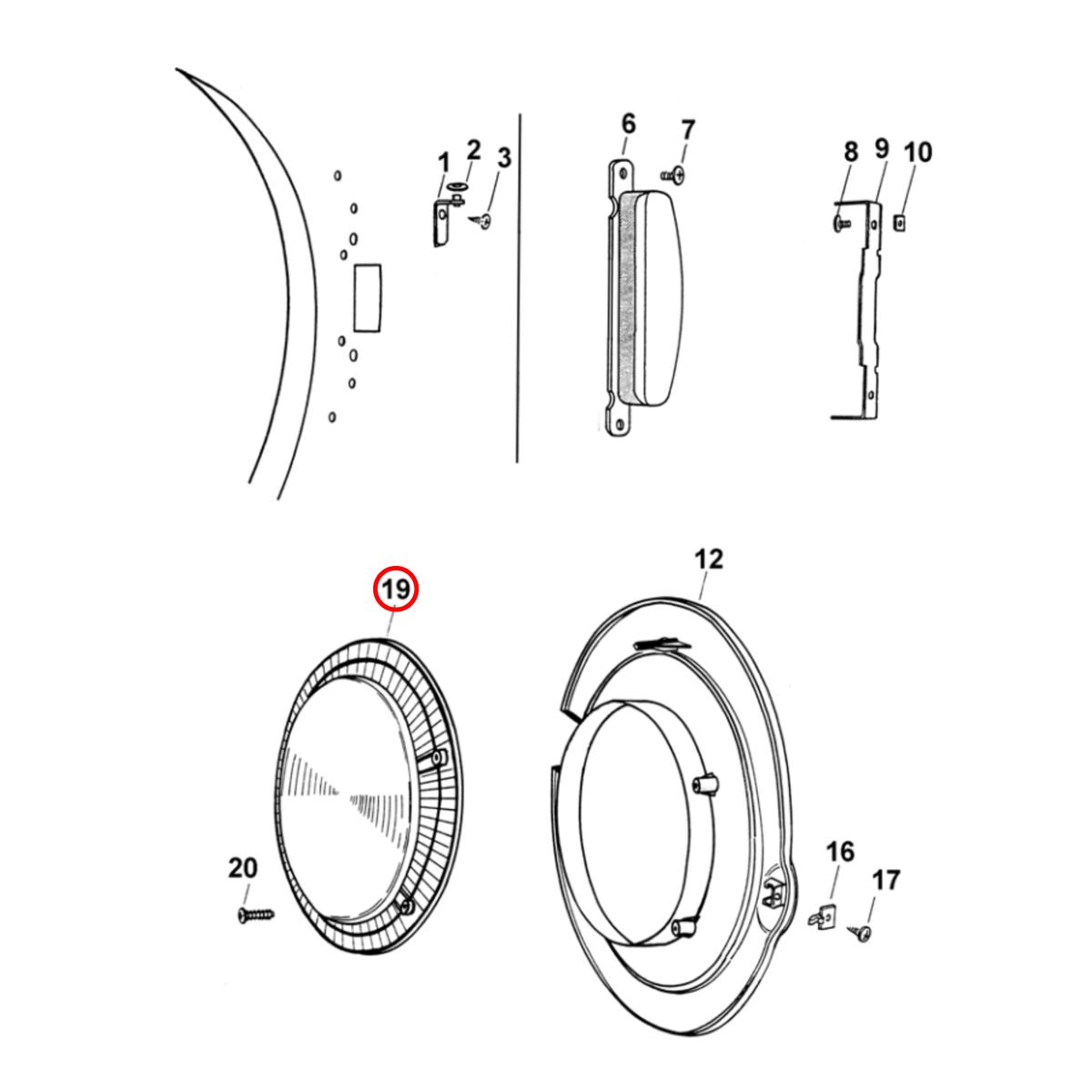 Parts diagram showing 427791P for Fisher & Paykel dryer models
