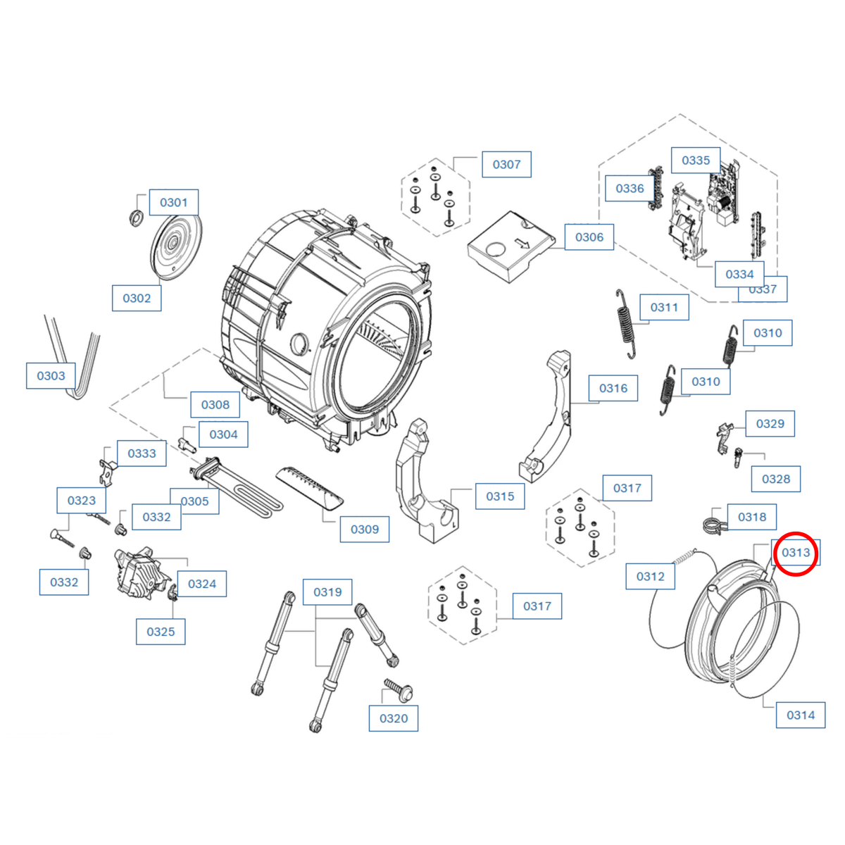 20002774 Bosch Washing Machine Door Seal - image 2