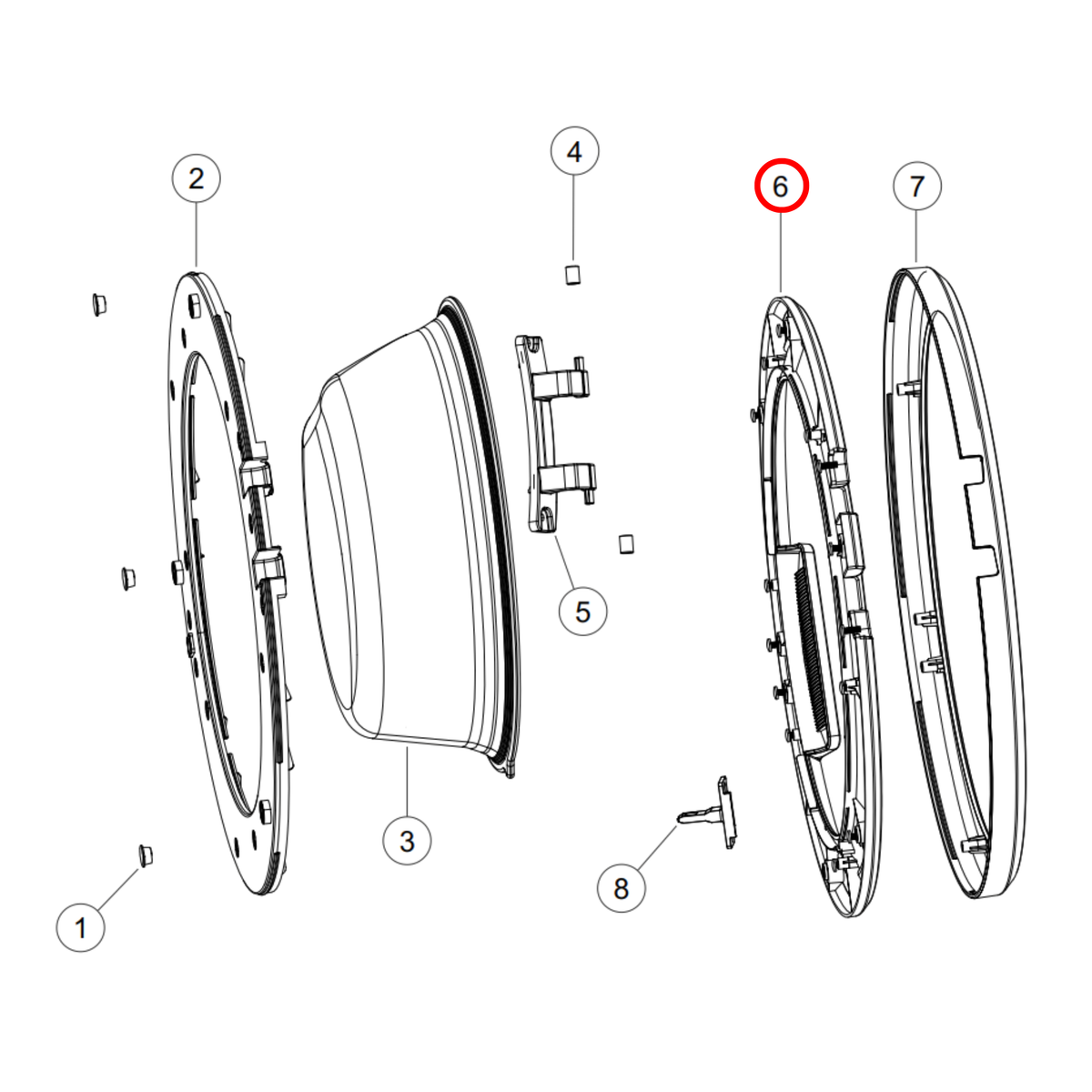 Parts diagram showing H0020204107A for Fisher & Paykel washing machine models