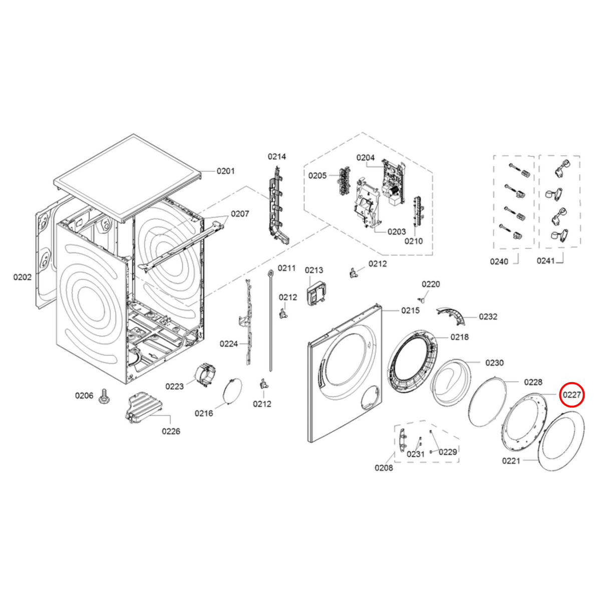 11032888 Bosch Washing Machine Window Frame - image 2