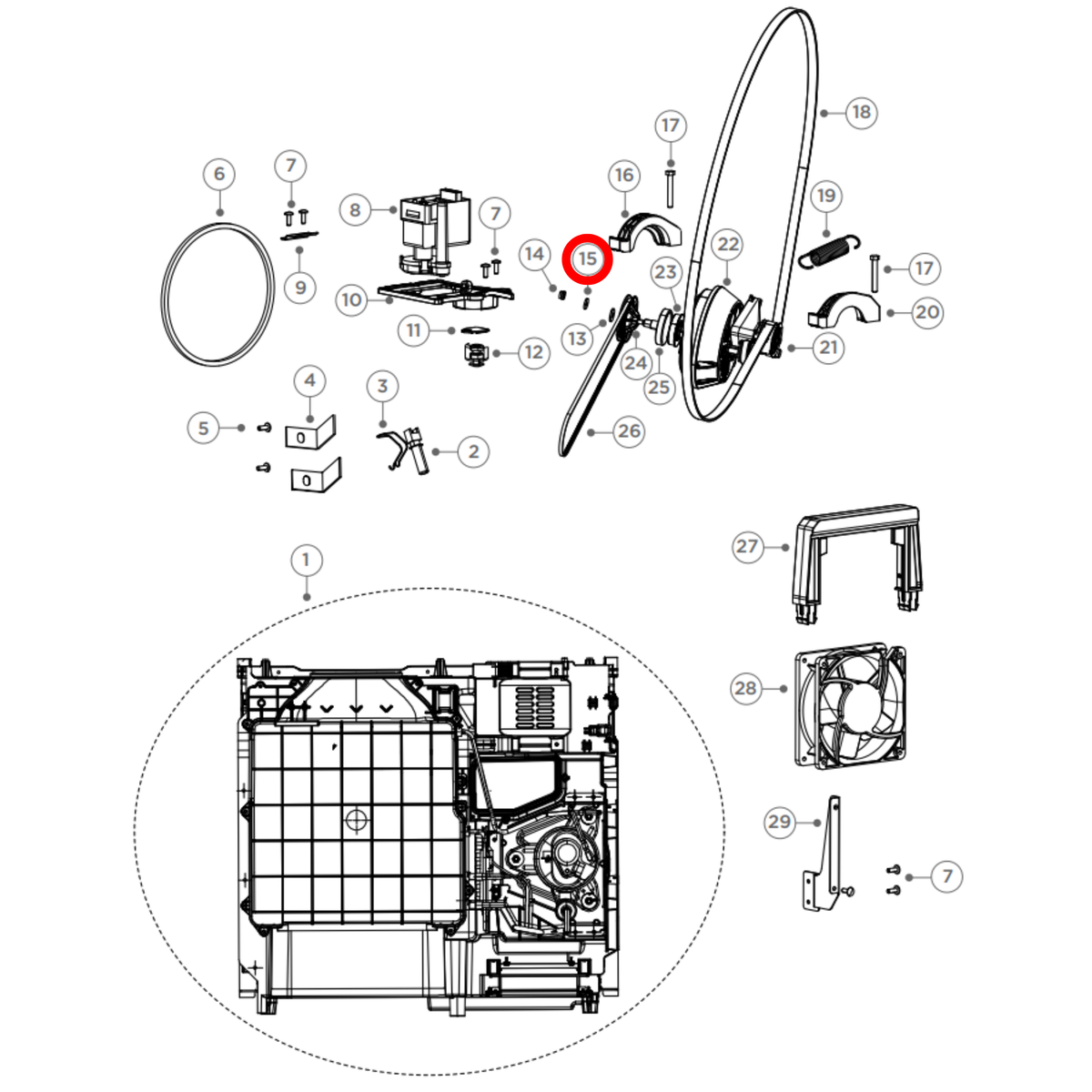 Parts diagram showing H003-0120600393 for Haier dryer models