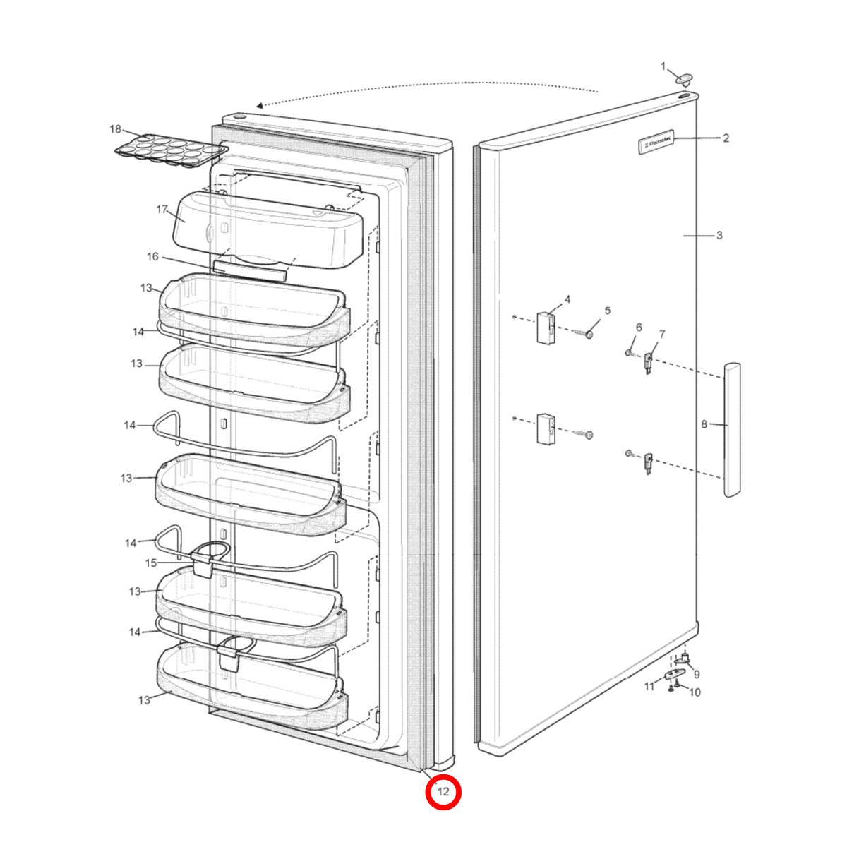 1760008660 Westinghouse Fridge Door Seal - image 2