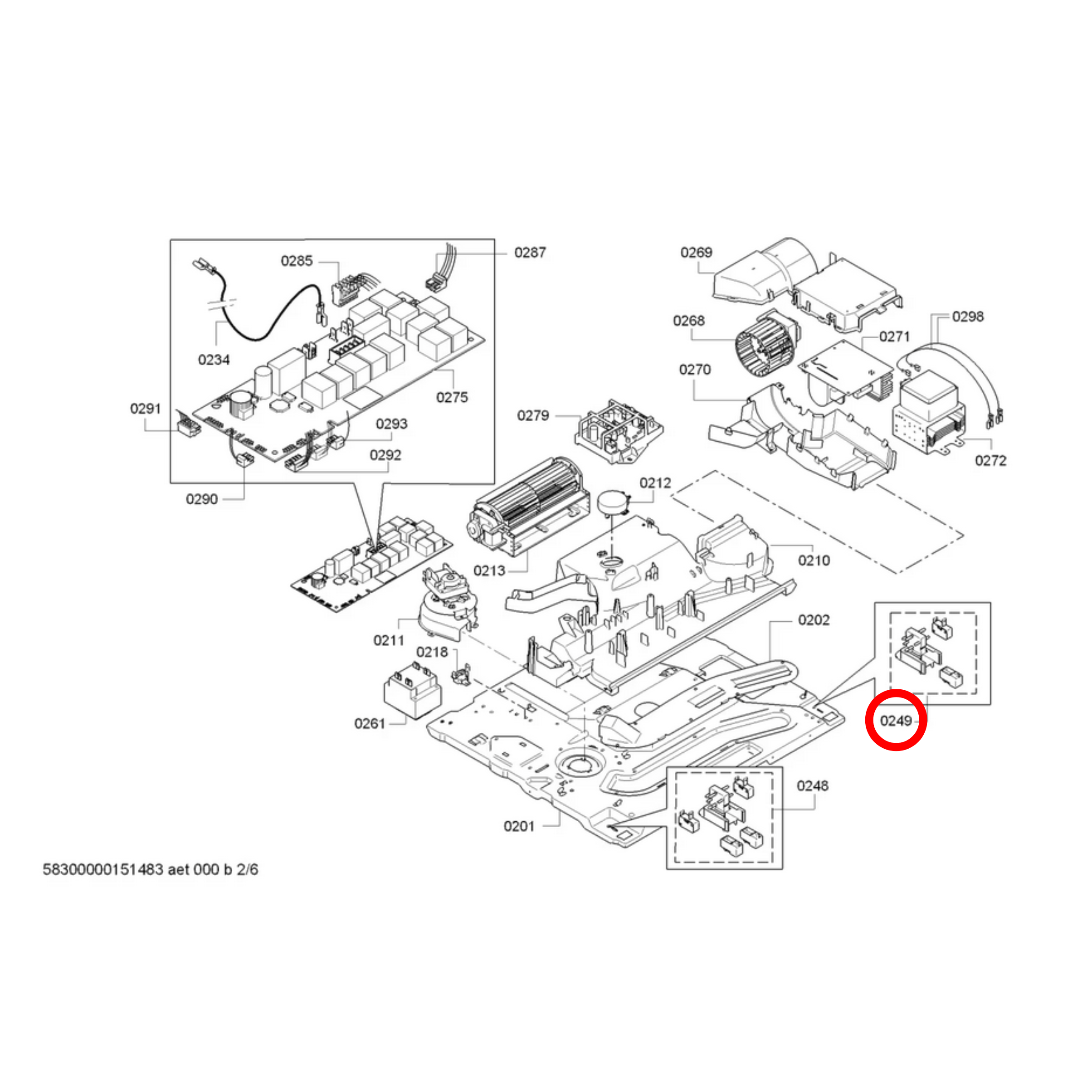 00426186 Bosch, Neff Cooktop Oven Door Switch