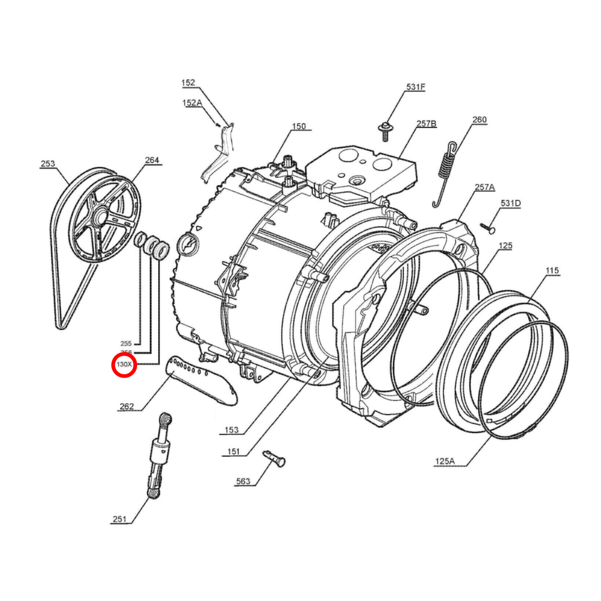 8581249685018 Electrolux, Simpson, Westinghouse Washing Machine Drum Shaft Seal - image 2